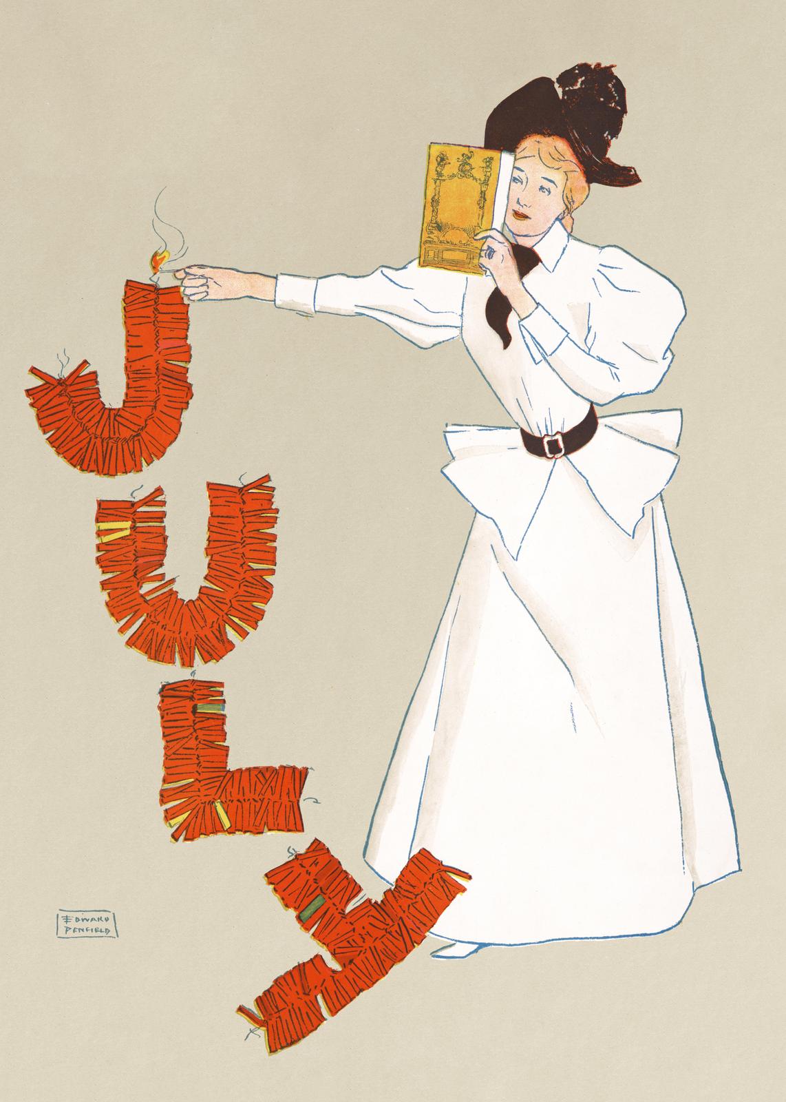 Vintage July Firecrackers Art Wall Art