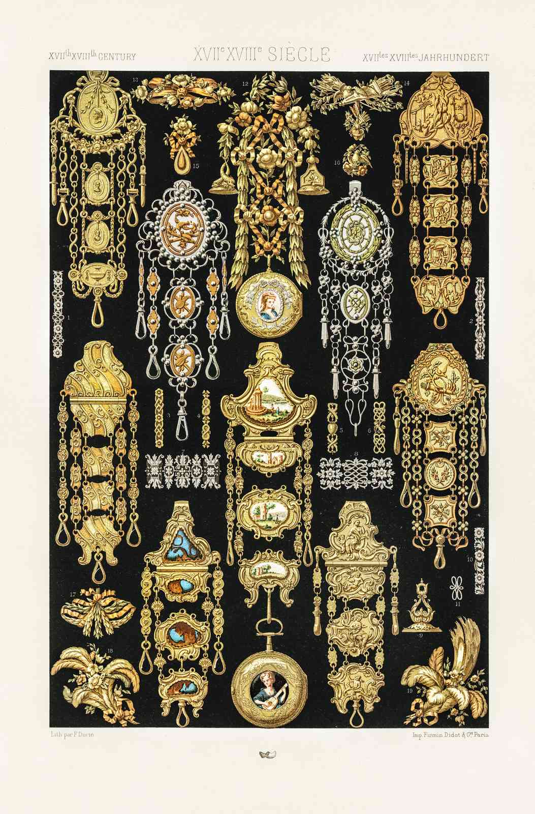 Vintage Gold Ornate Jewelry Wall Art