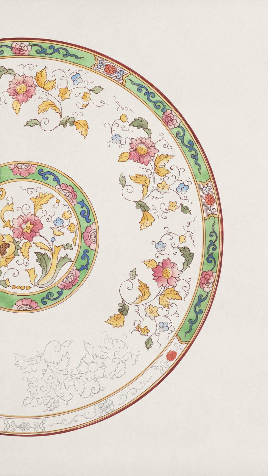 Elegant Floral Scroll Wall Art