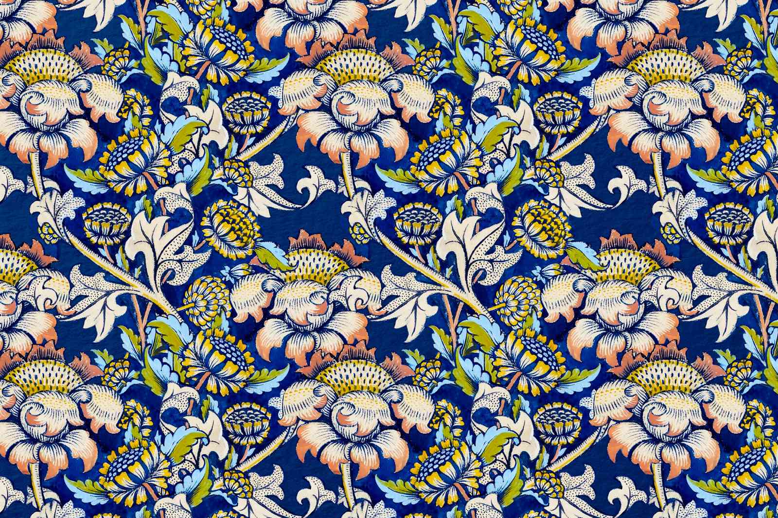 Vintage Floral William Morris Style Wall Art
