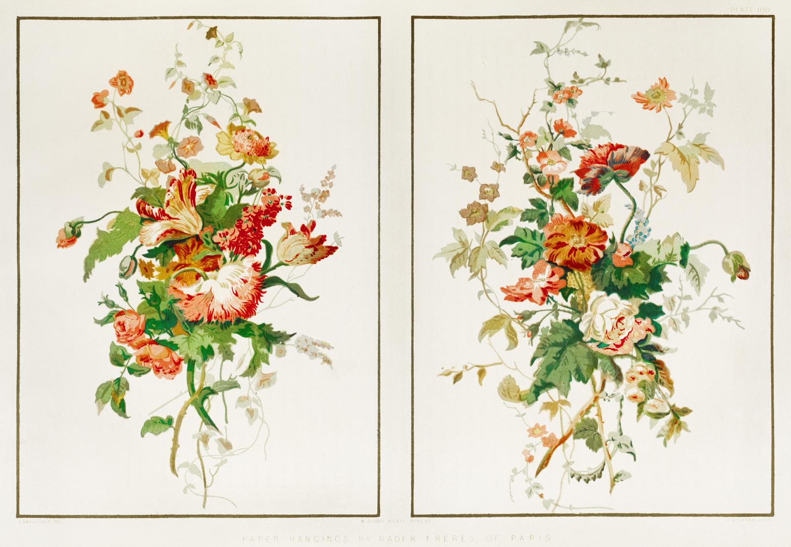 Vintage Floral Swag Botanical Wall Art