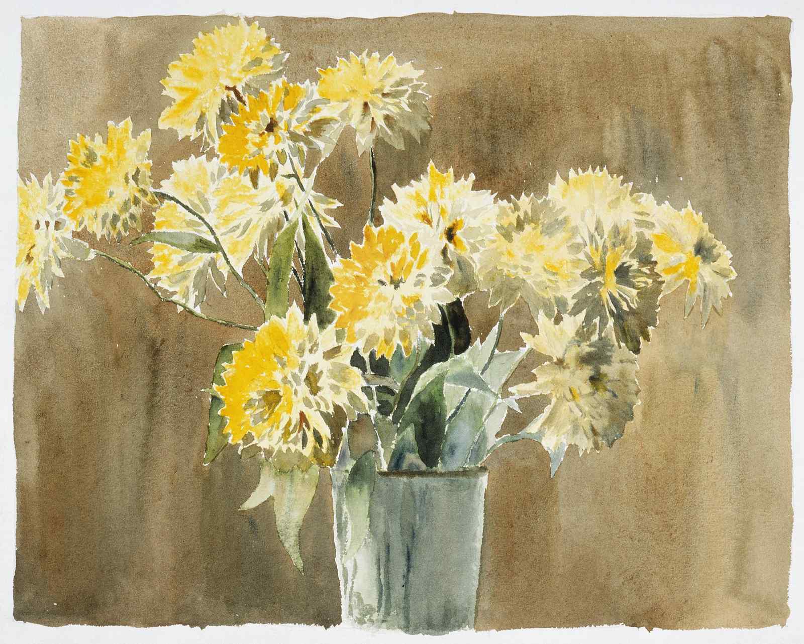 Radiant Yellow Floral Watercolor Wall Art