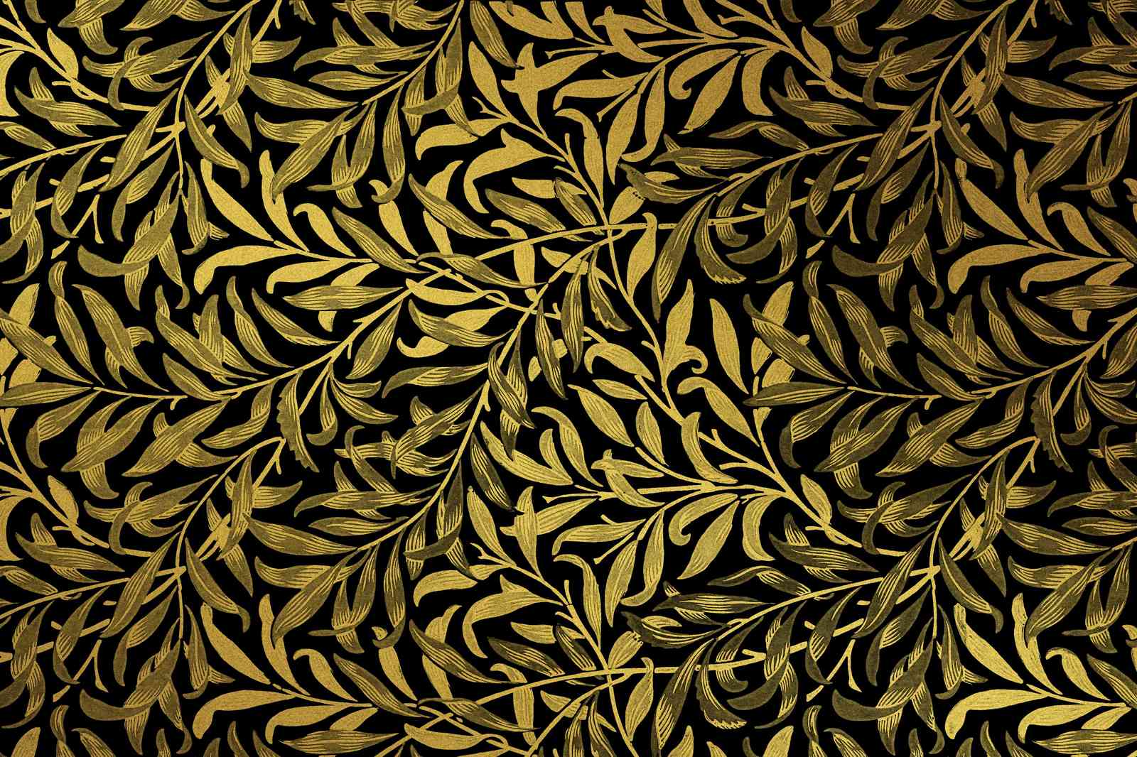 Elegant Gold Willow Branch Art Wall Art
