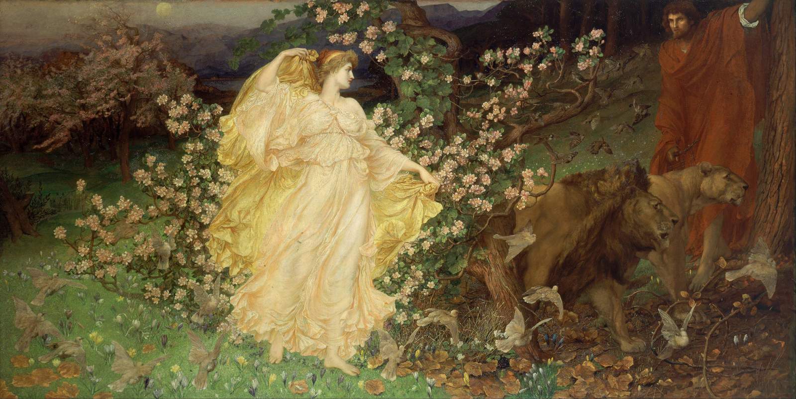 Enchanting Spring Lion Garden Wall Art