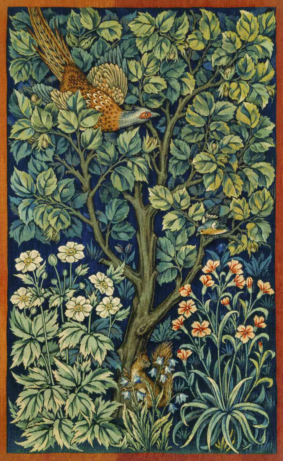 William Morris Pheasant & Squirrel Wall Art