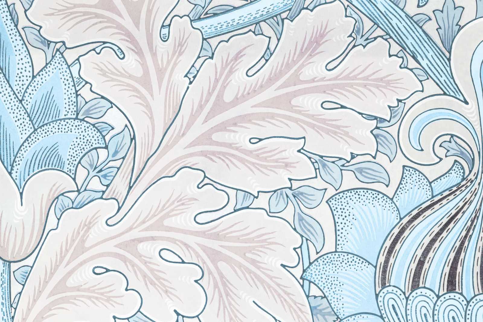 Vintage Botanical Blue & Cream Wall Art