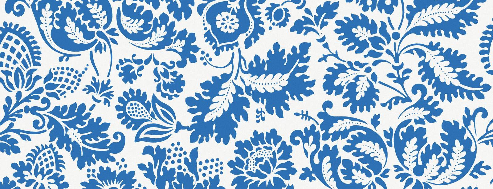 Classic Blue Floral Scroll Wall Art