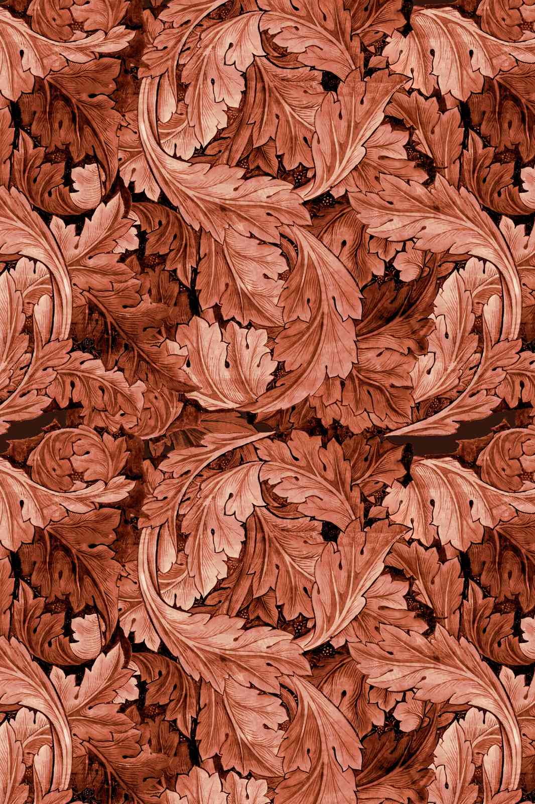 Vintage Oak Leaf Pattern Wall Art