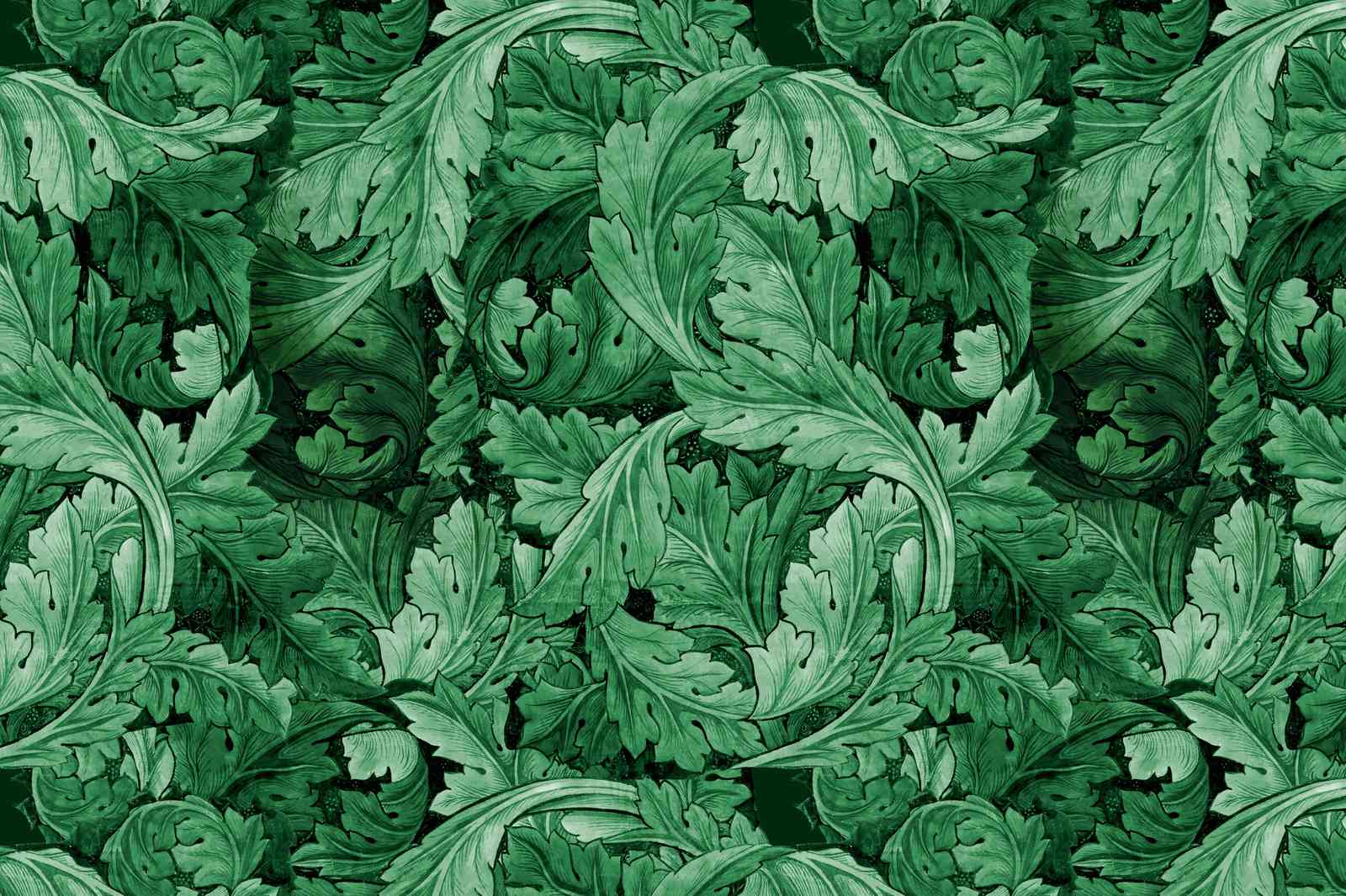 Emerald Leaf Vintage Botanical Wall Art