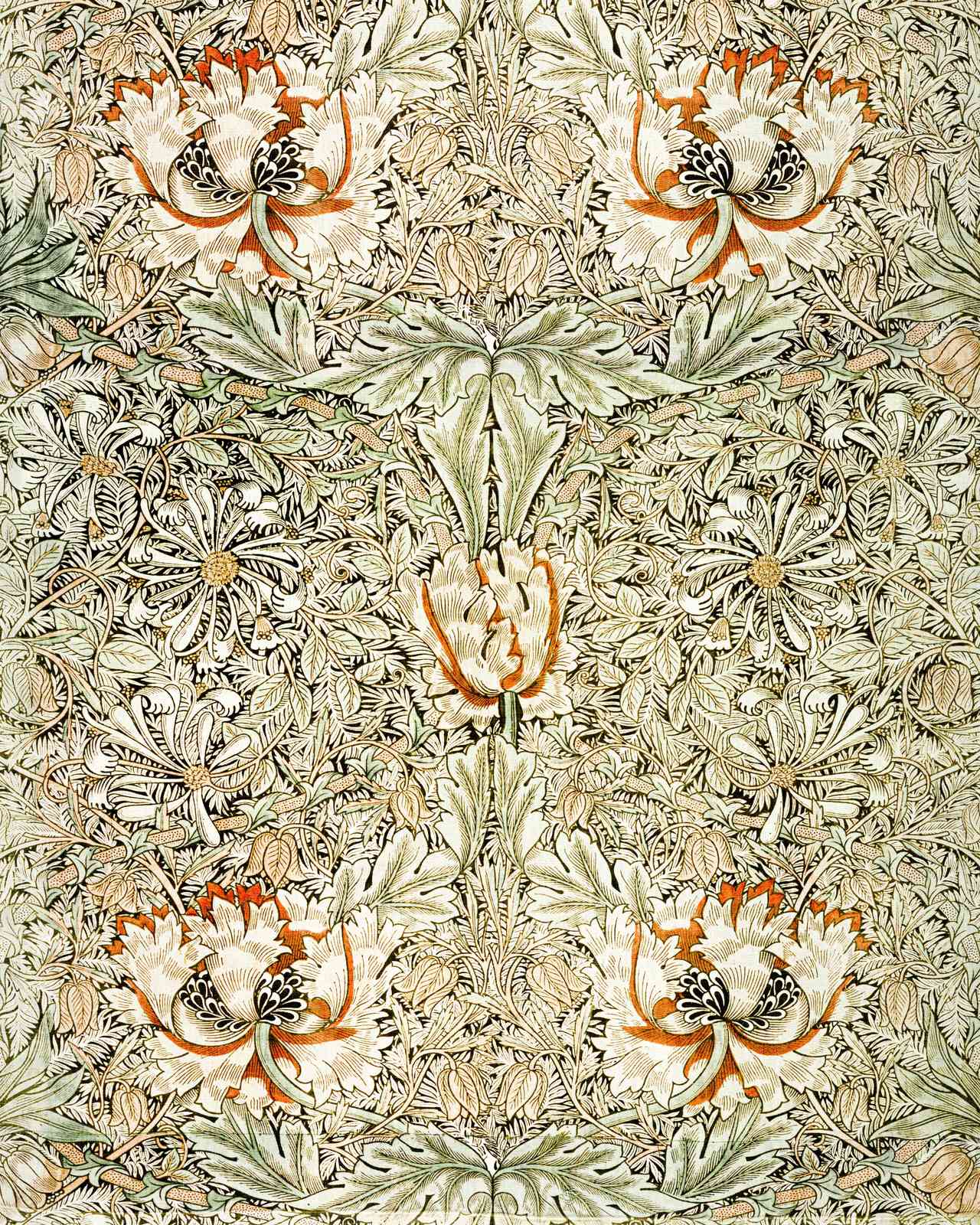 Victorian Floral Art Nouveau Willow Bough Wall Art