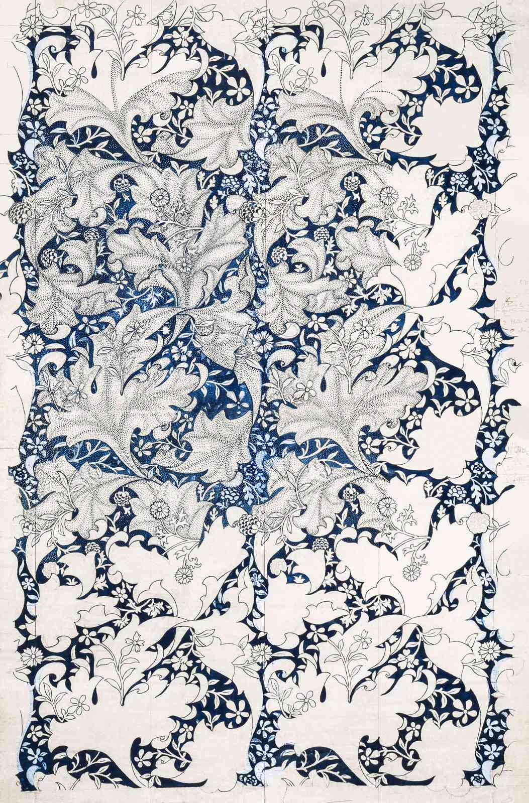 Vintage Botanical Garden Blue Floral Wall Art