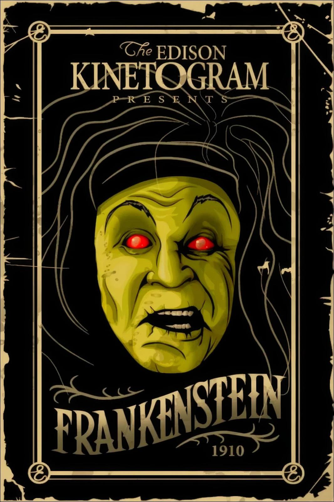 Vintage Frankenstein Horror Movie Poster Wall Art