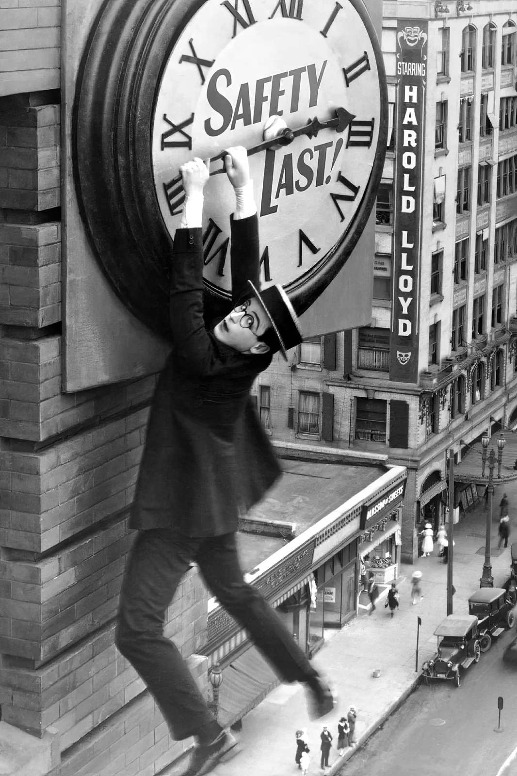Harold Lloyd 'Safety Last!' Iconic Scene Wall Art