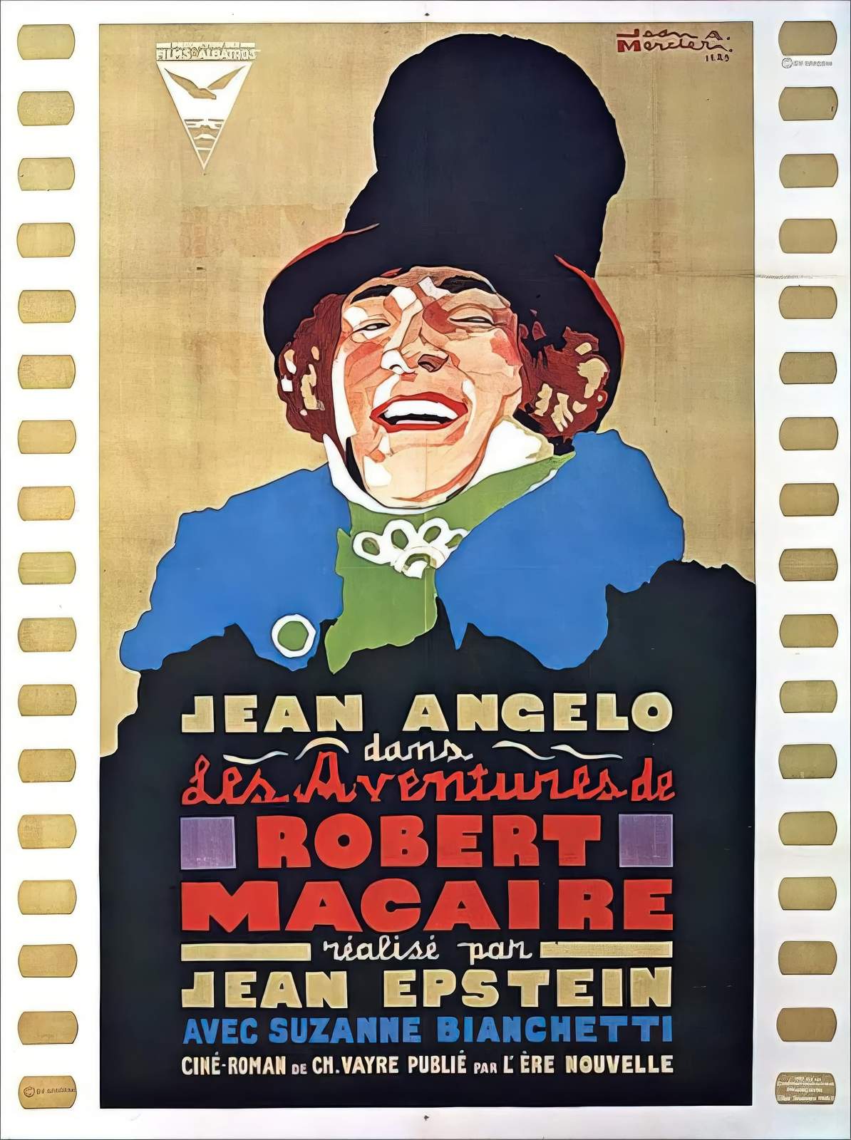 Vintage French Film Poster Jean Angelo Wall Art