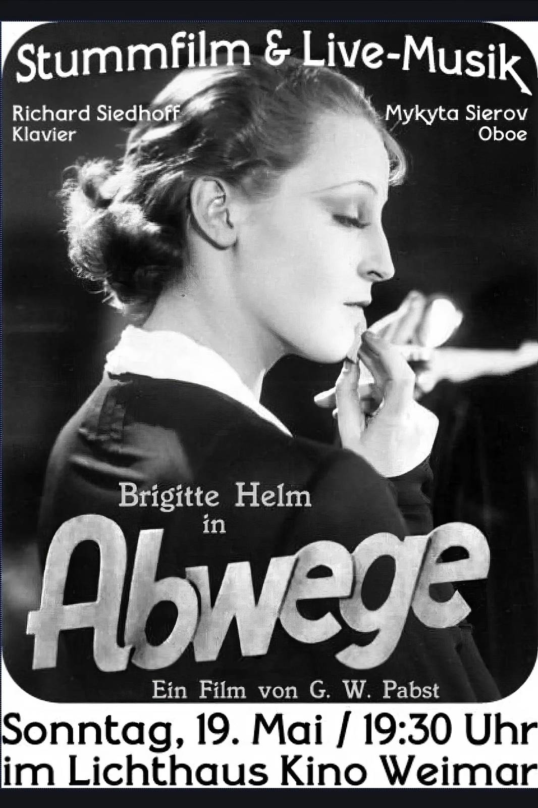 Brigitte Helm Abwege Vintage German Silent Film Wall Art