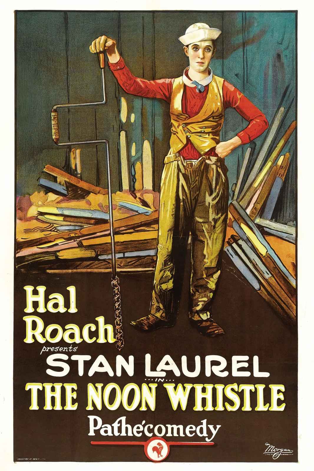 Vintage Stan Laurel Comedy "The Noon Whistle" Wall Art