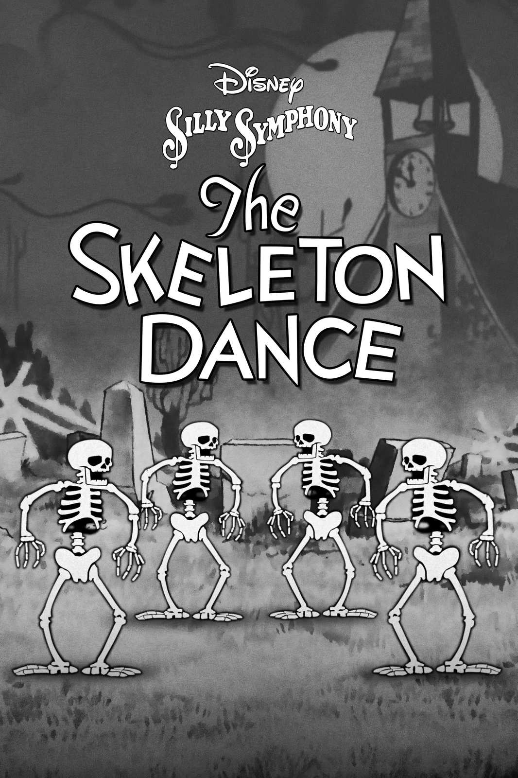 Vintage Skeleton Dance Disney Silly Symphony Wall Art