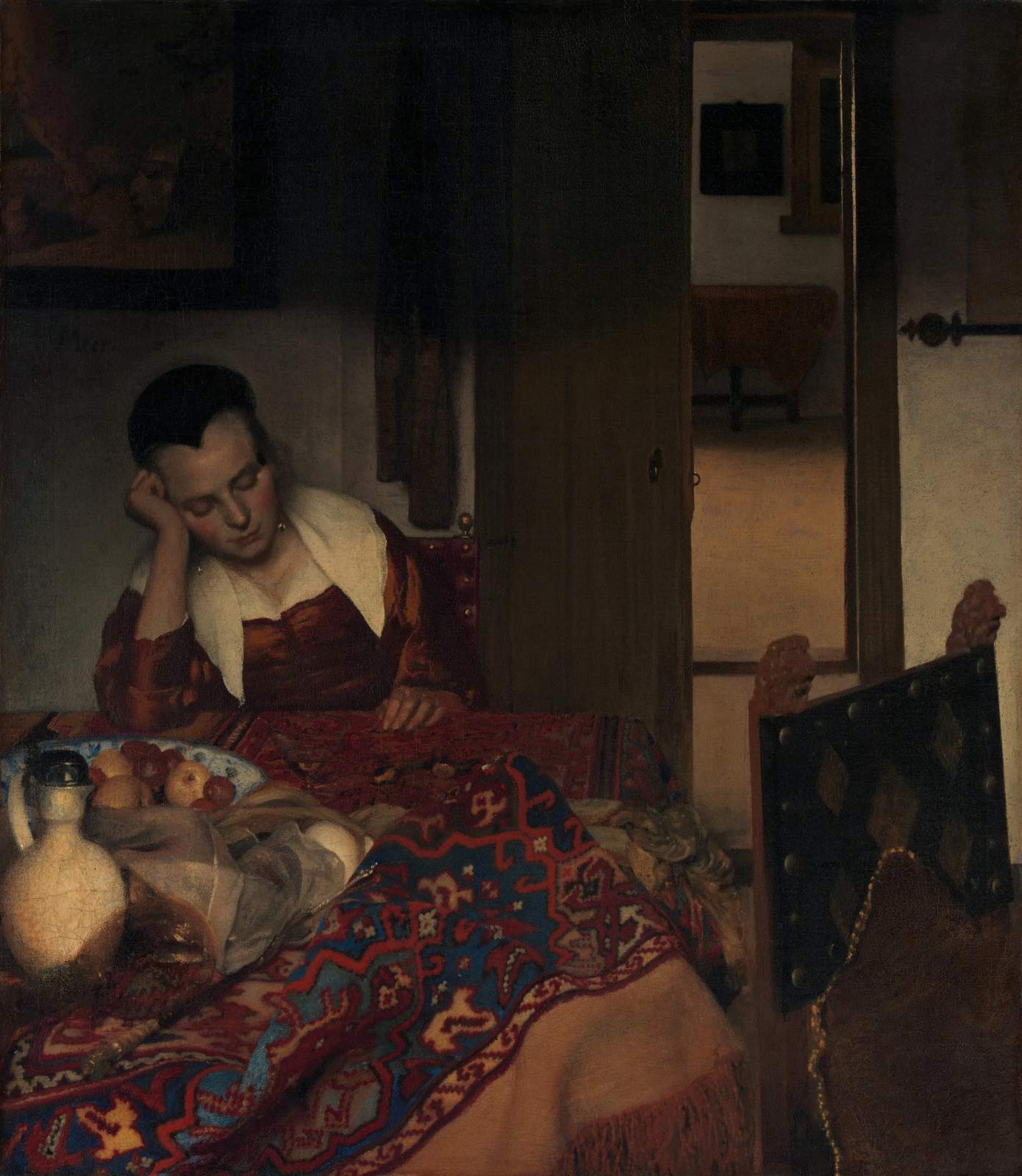 Serene Woman Slumbering Dutch Masterpiece Wall Art