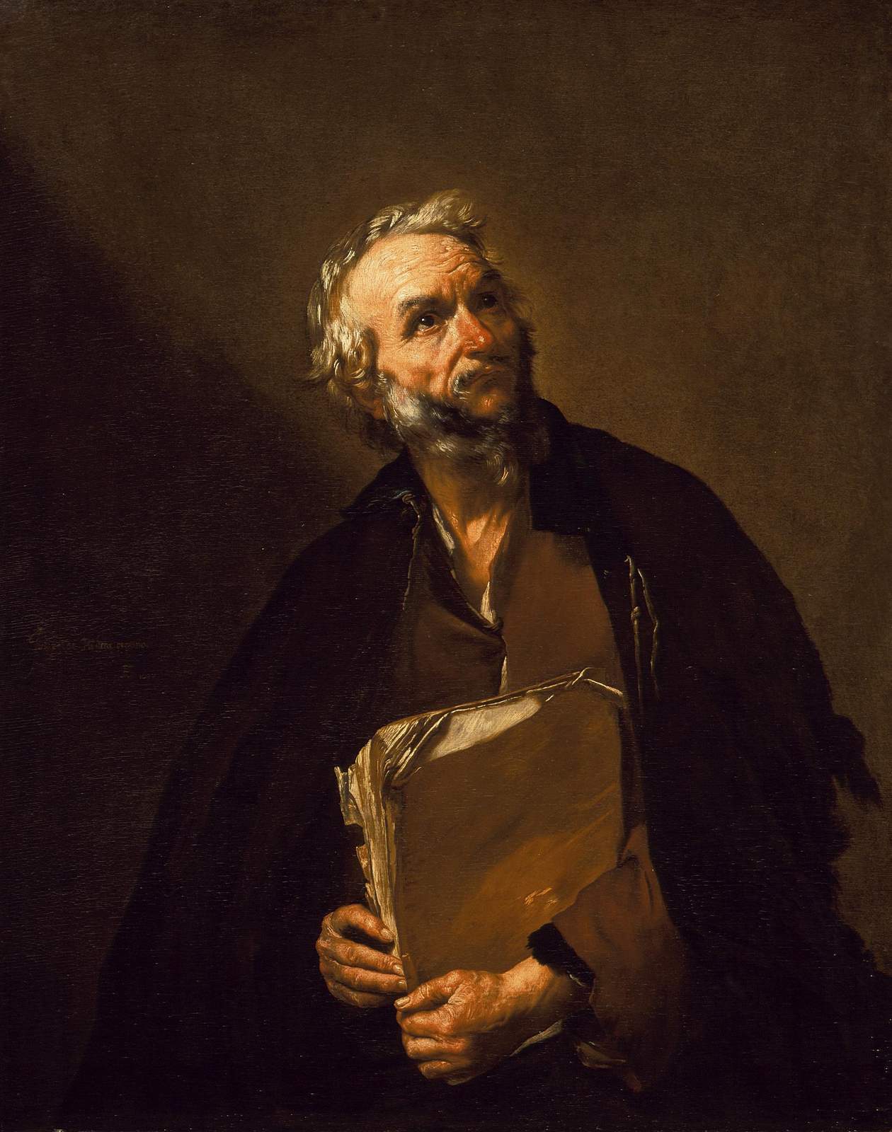 Wise Old Man Holding Book Wall Art