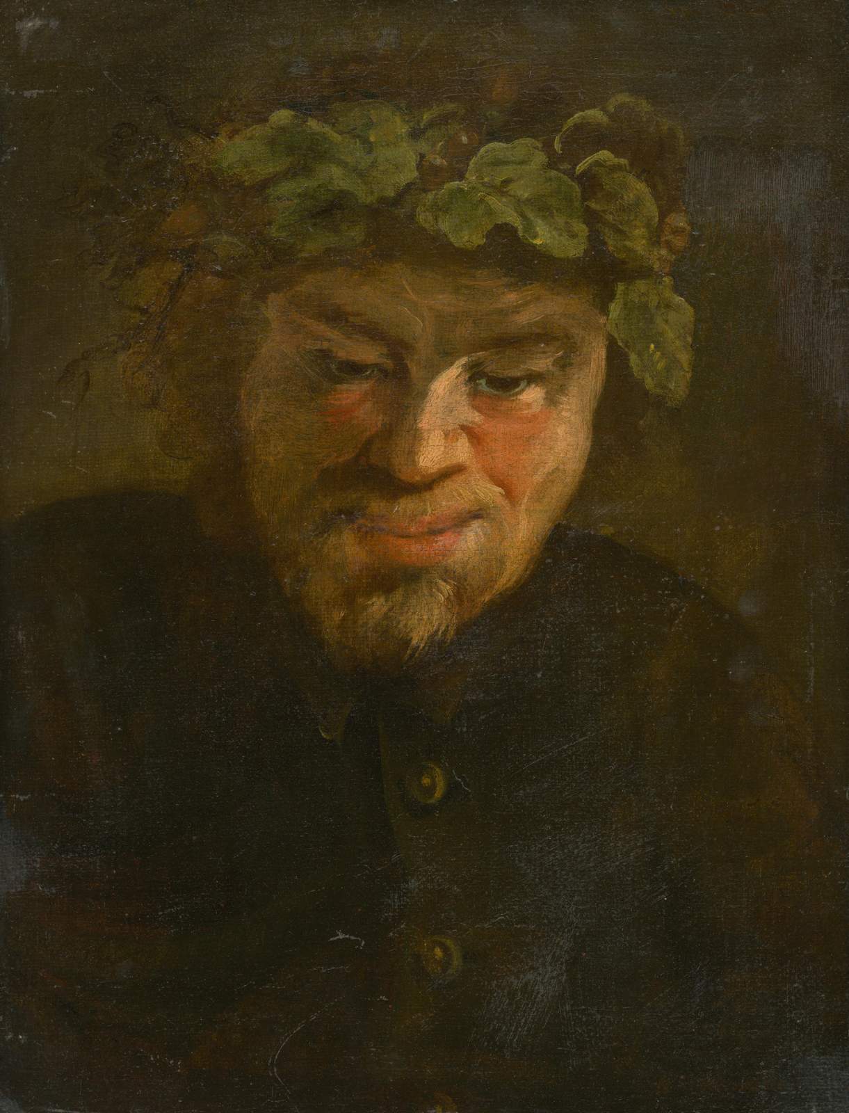 Classical Portrait of a Man with Laurel Wreath Wall Art