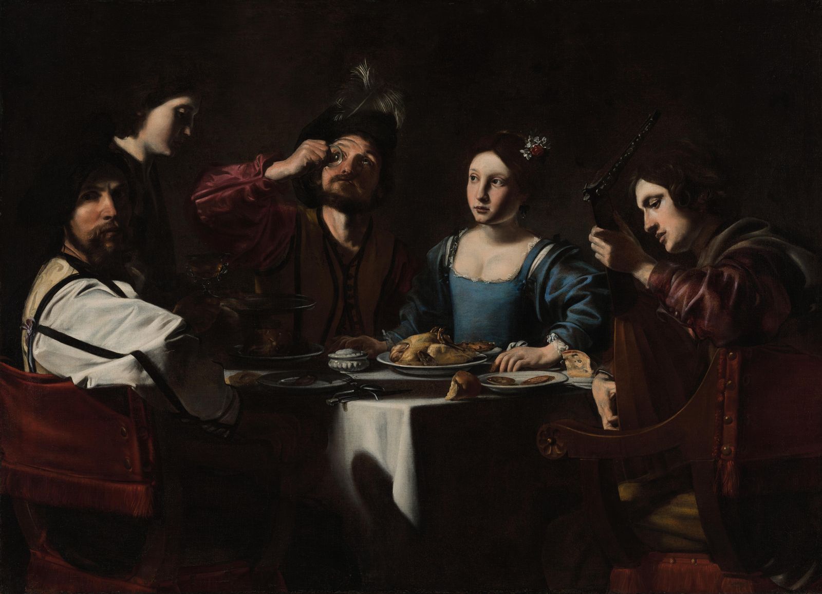 Baroque Feast Wall Art - Elegant Dining Room Art