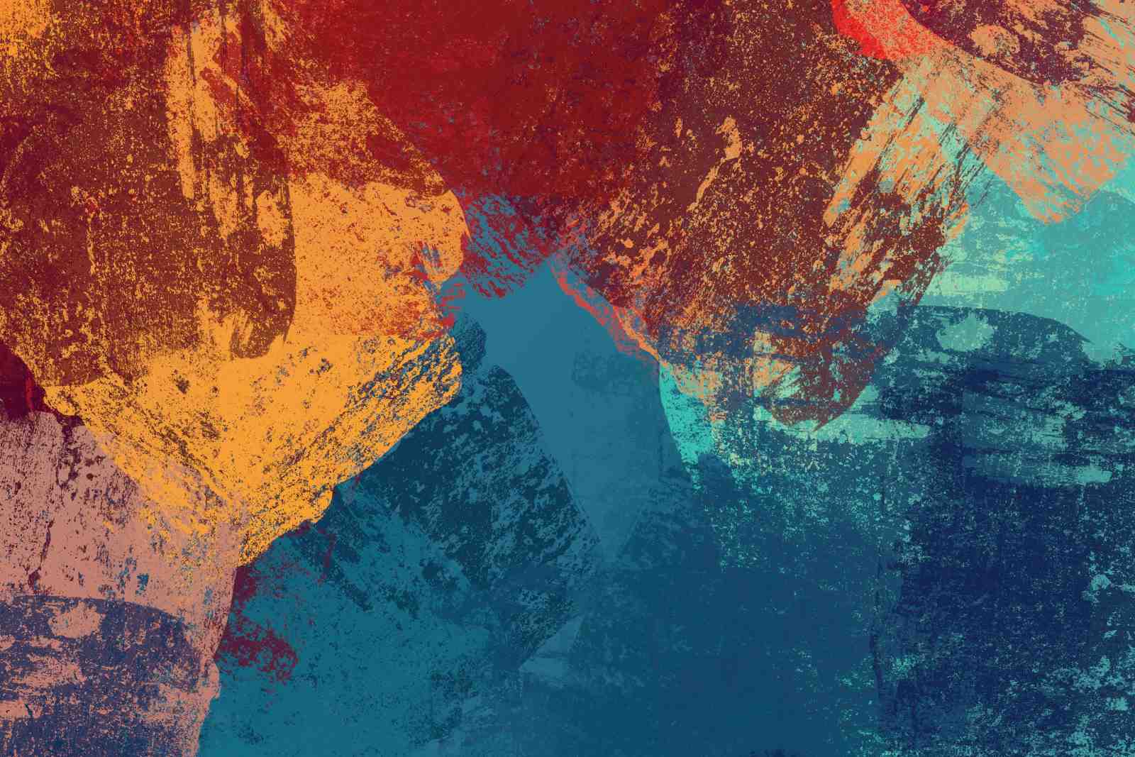 Vibrant Abstract Splash Wall Art