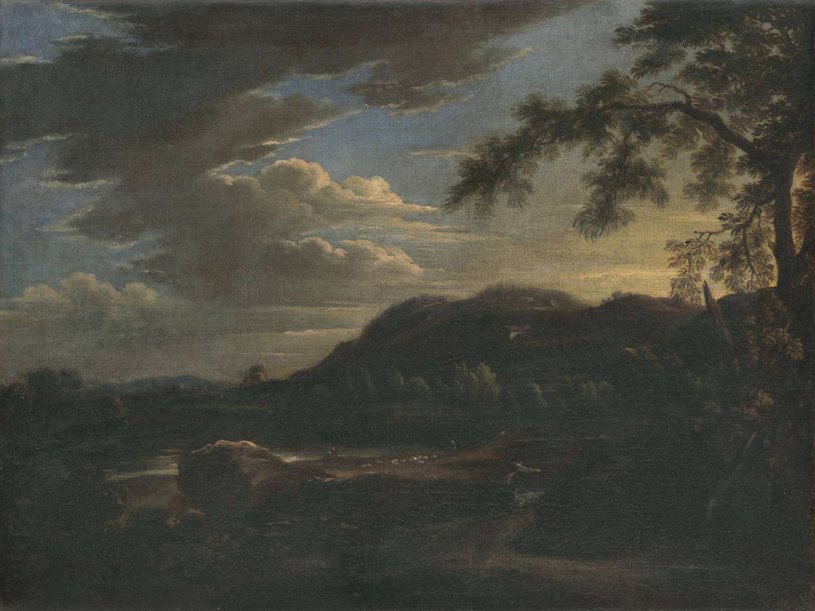 Moody Landscape Pastoral Scene Wall Art