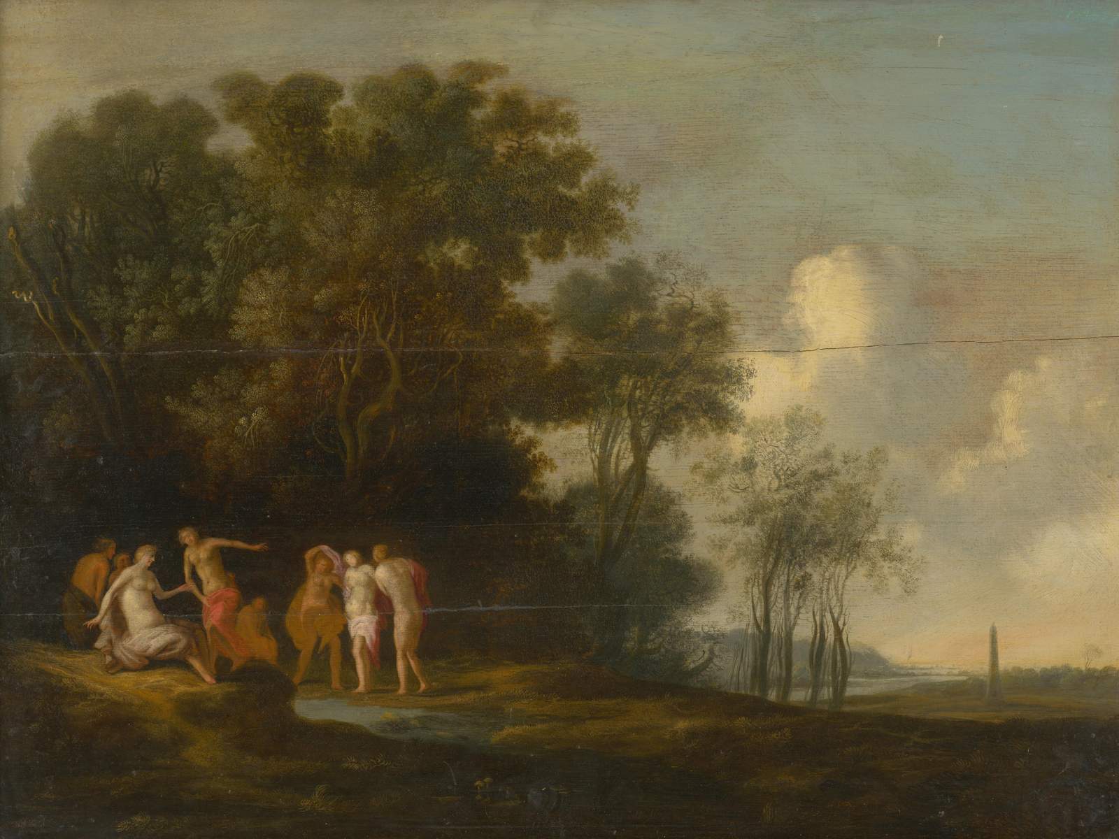 Classical Nymphs Landscape Wall Art