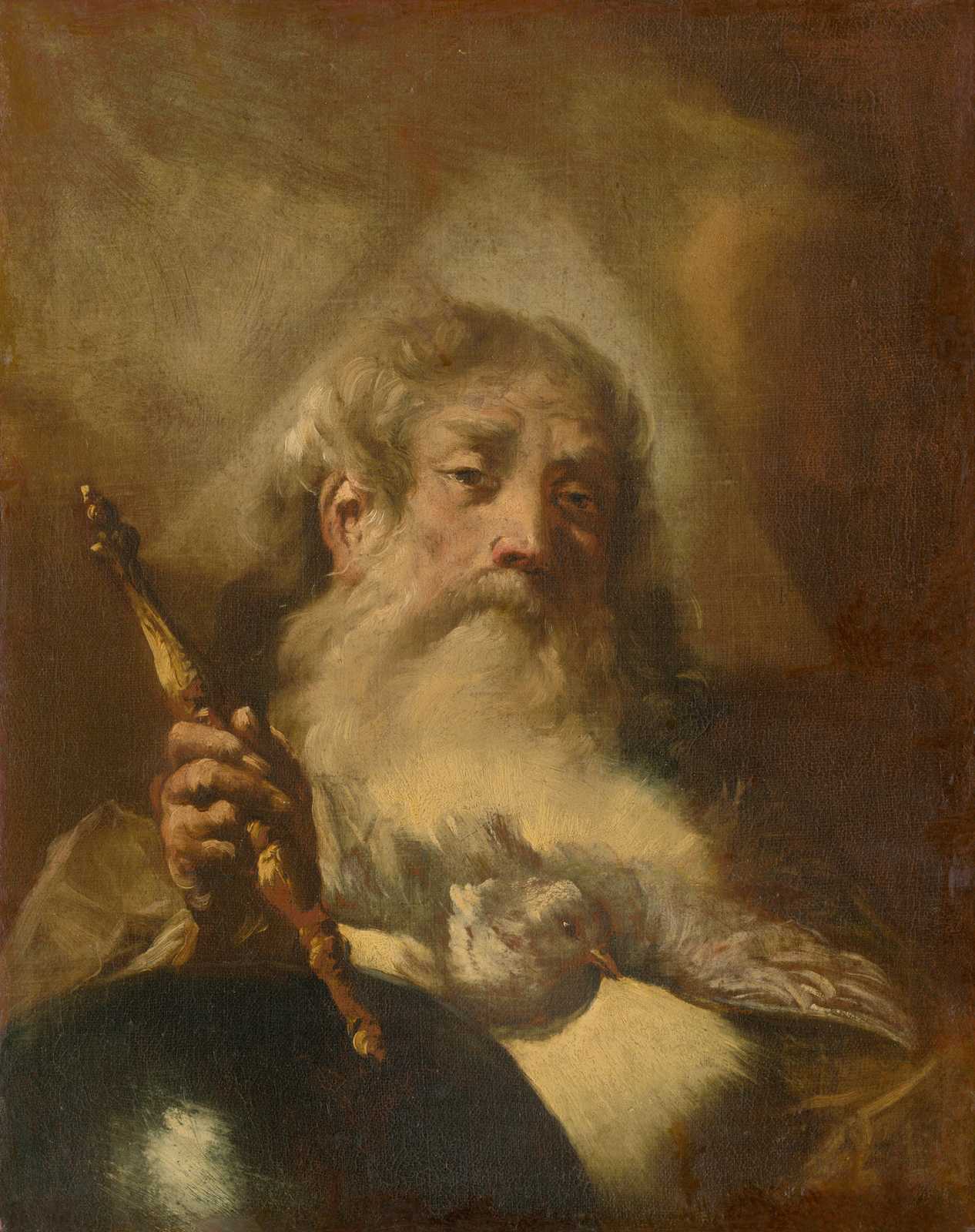 Wise Old Man & Dove Classic Art Wall Art