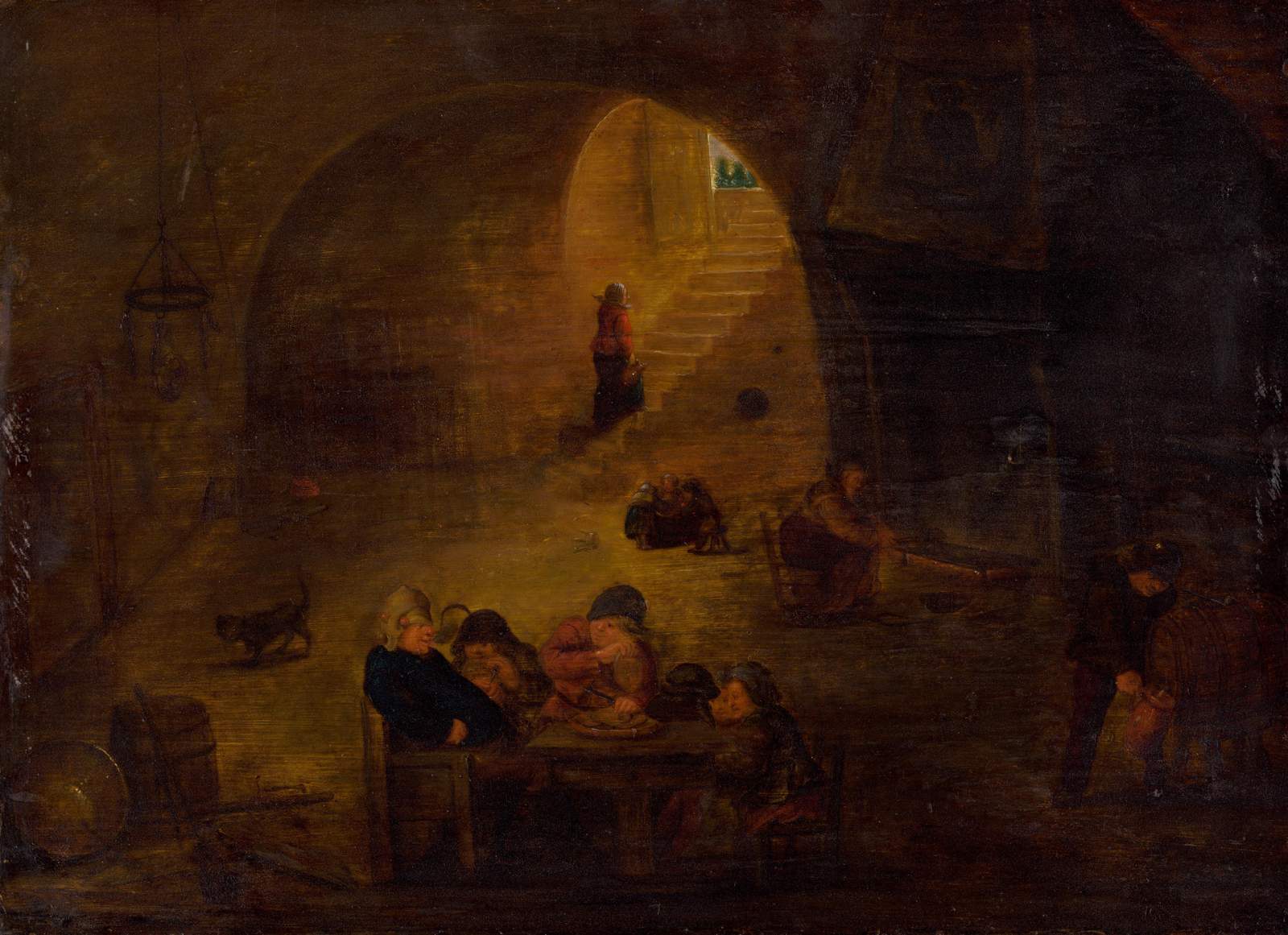 Rustic Tavern Scene Wall Art