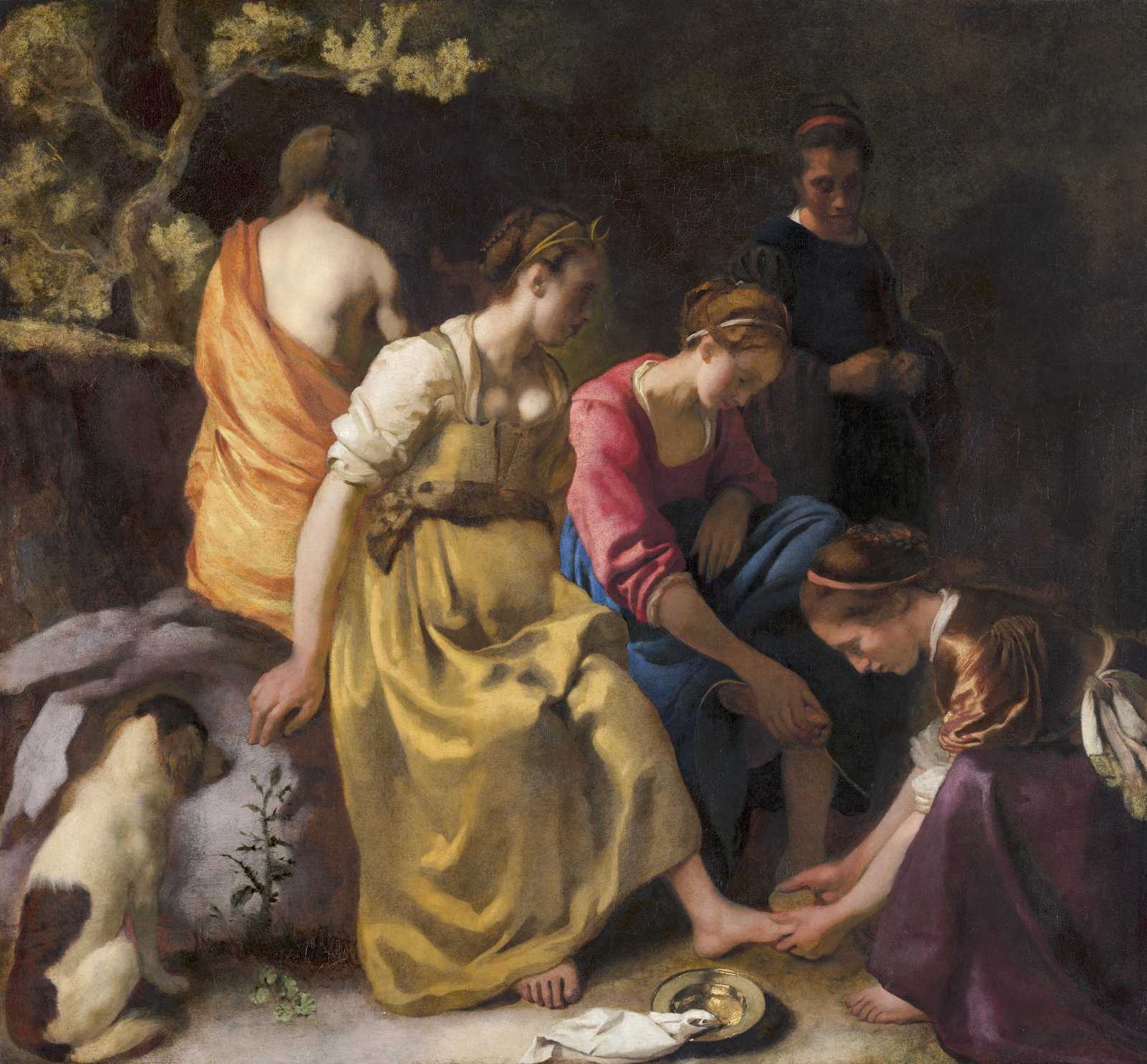 Elegant Women Washing Feet Wall Art