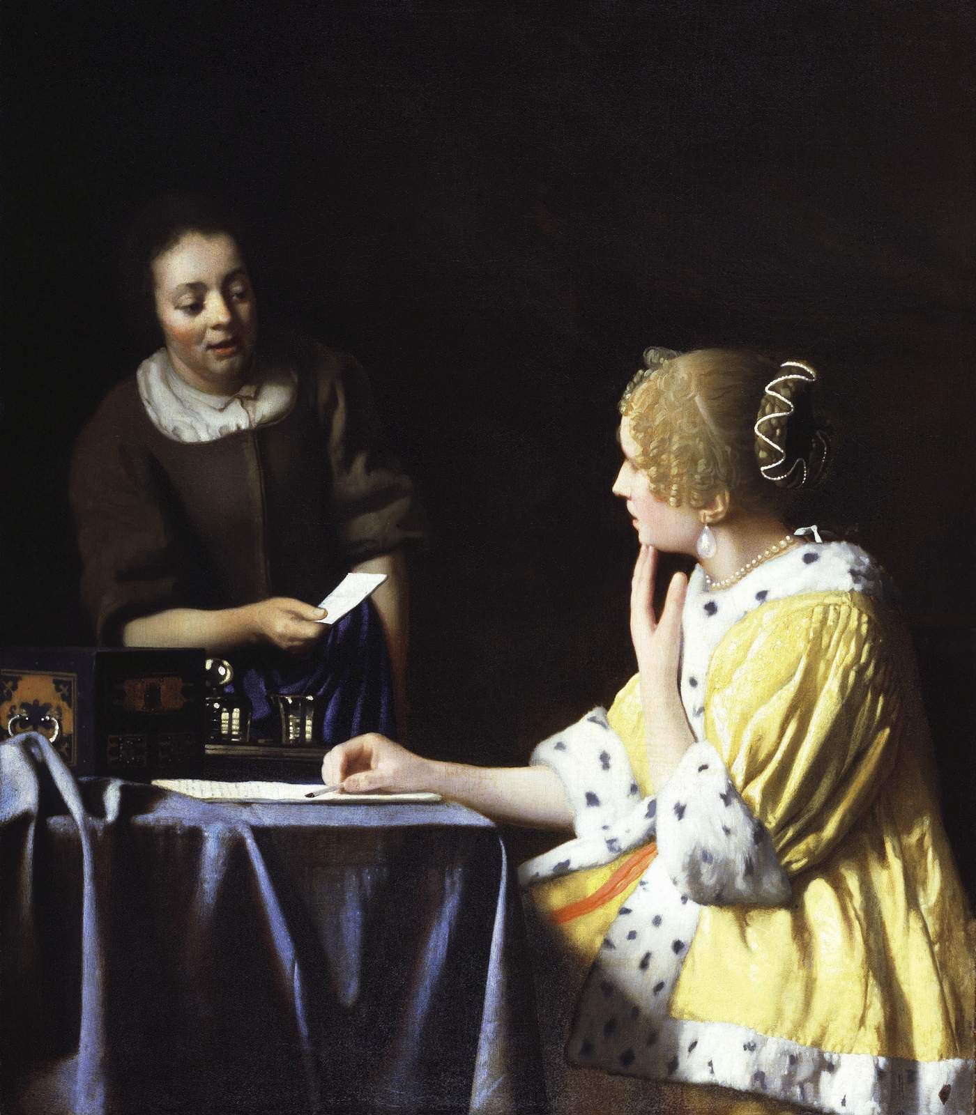 Elegant Women Reading a Letter Wall Art