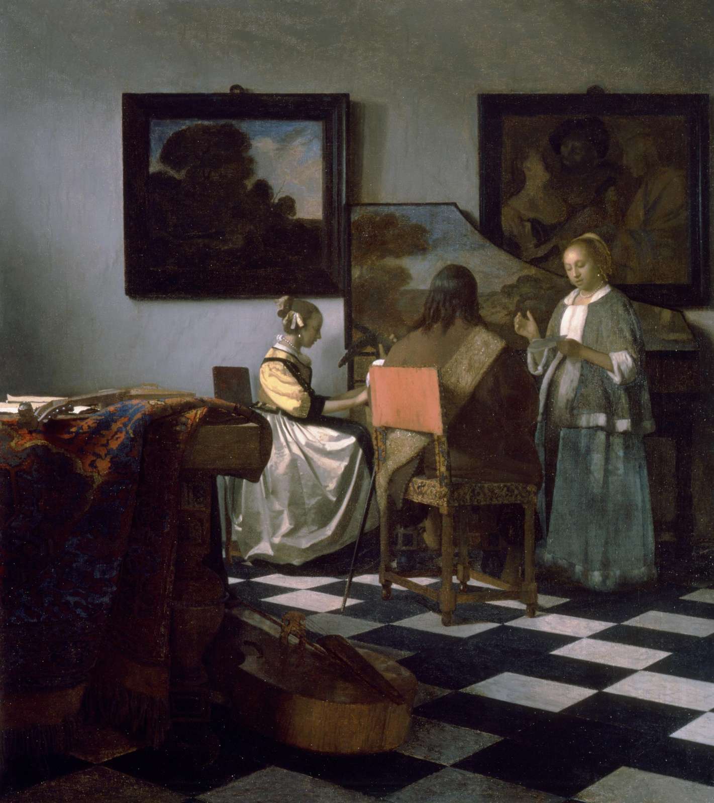 Vermeer's Lady at the Virginal Wall Art