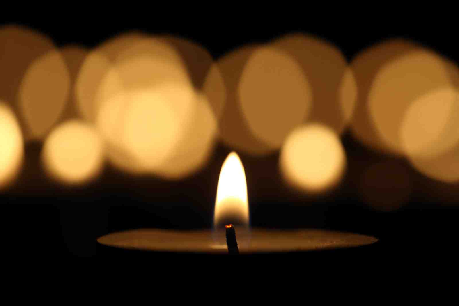 Serene Candlelight Bokeh Wall Art
