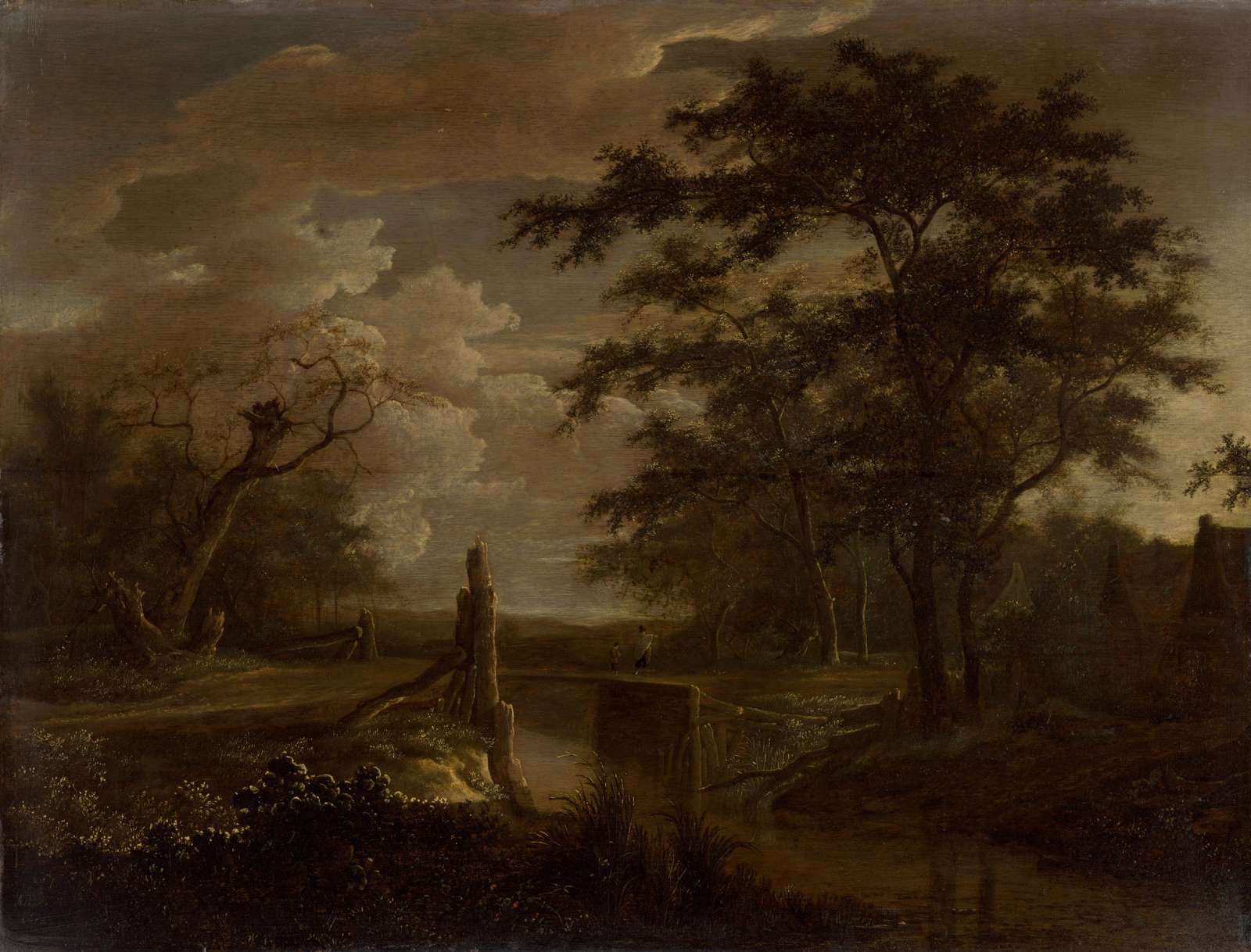Serene Landscape with Figures Wall Art