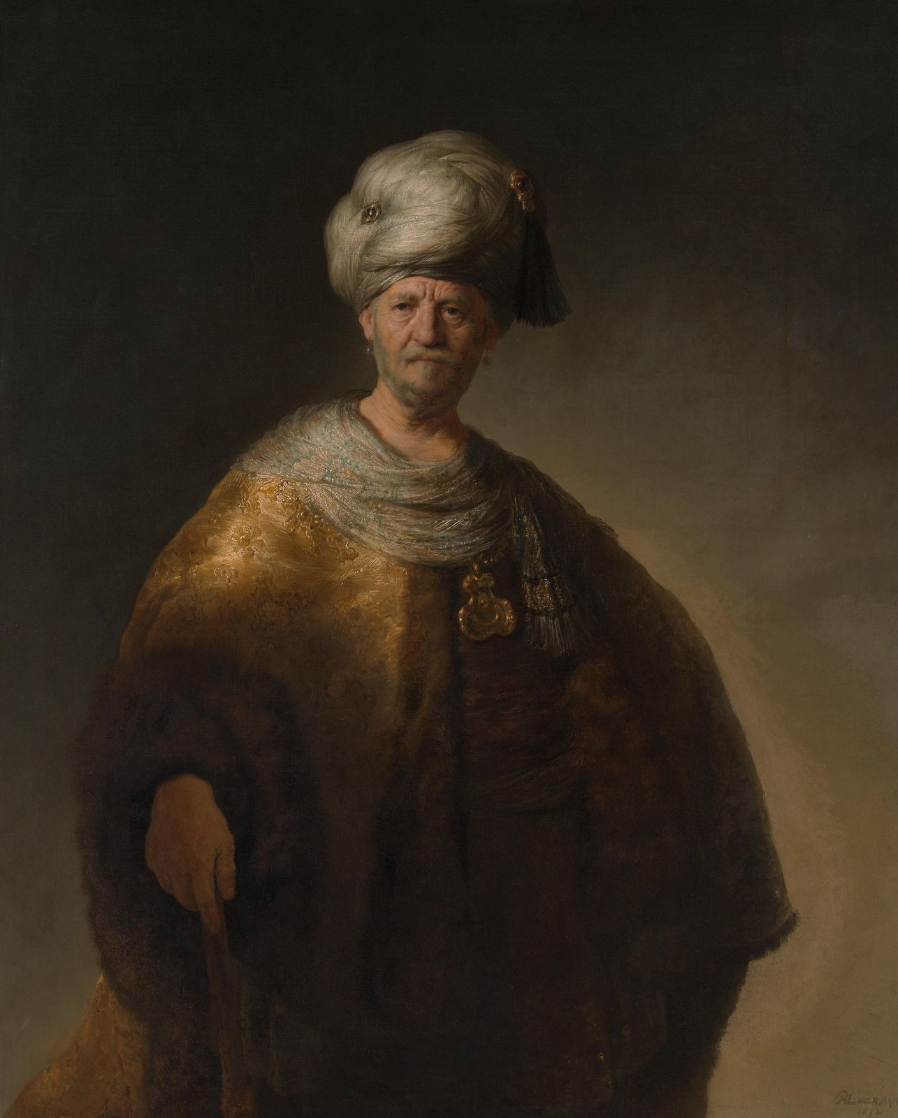 Old Man Turban Eastern Regalia Wall Art