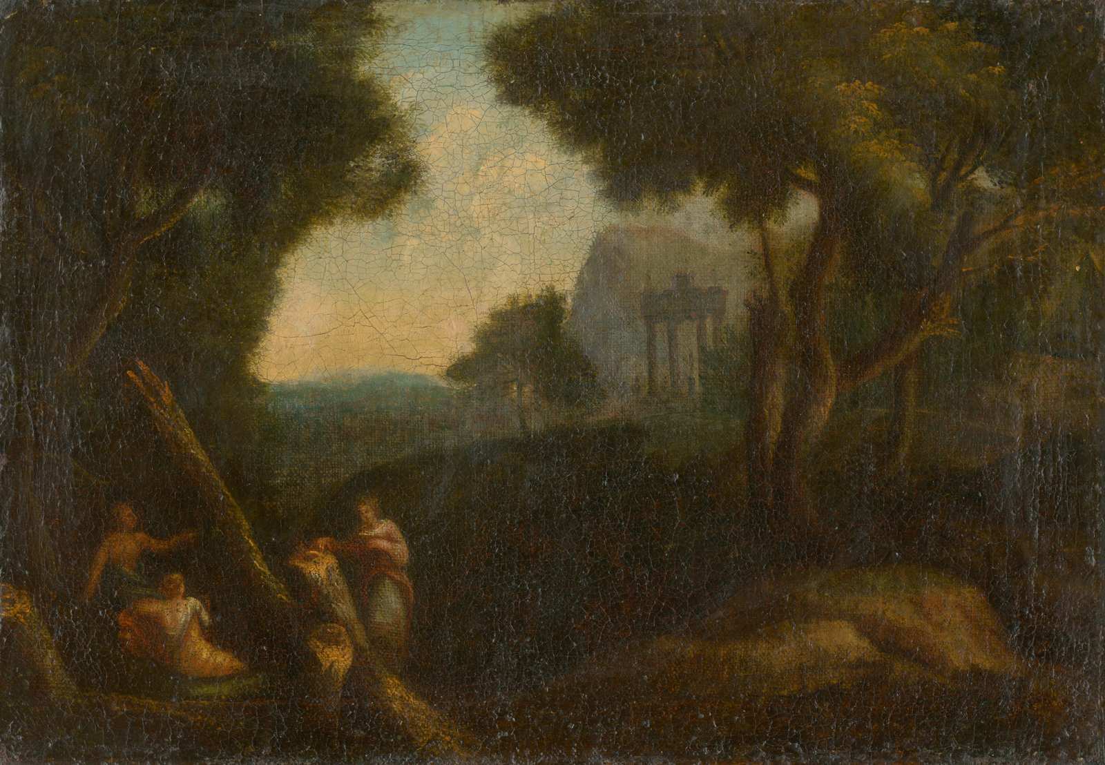 Arcadian Landscape with Figures Wall Art