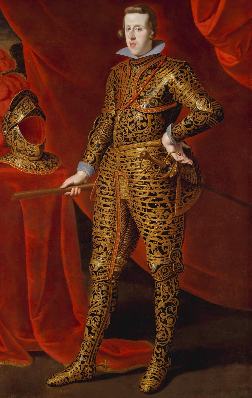 Royal Warrior Portrait Gold & Black Wall Art