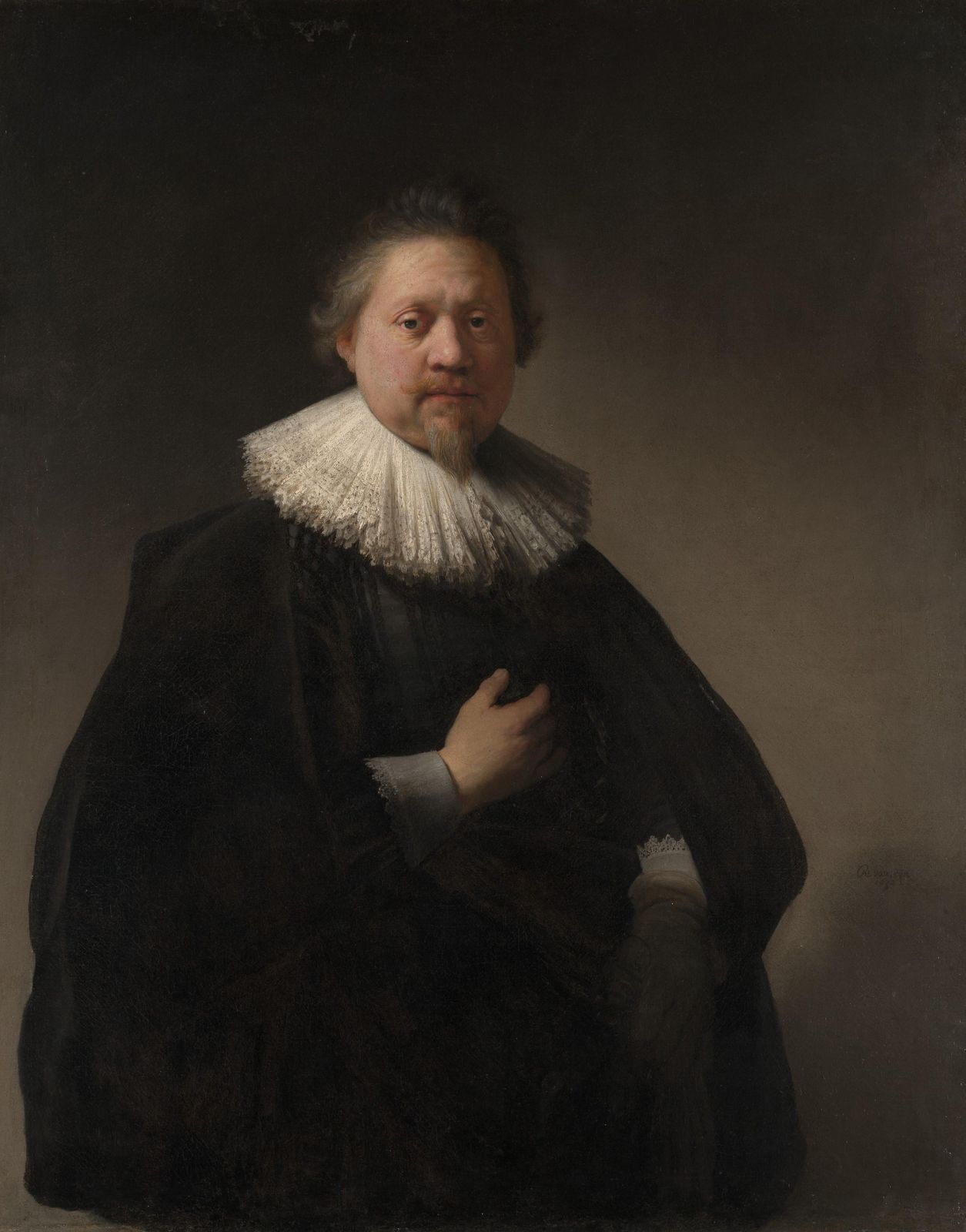 Classic Portrait Man with Ruff Collar Wall Art