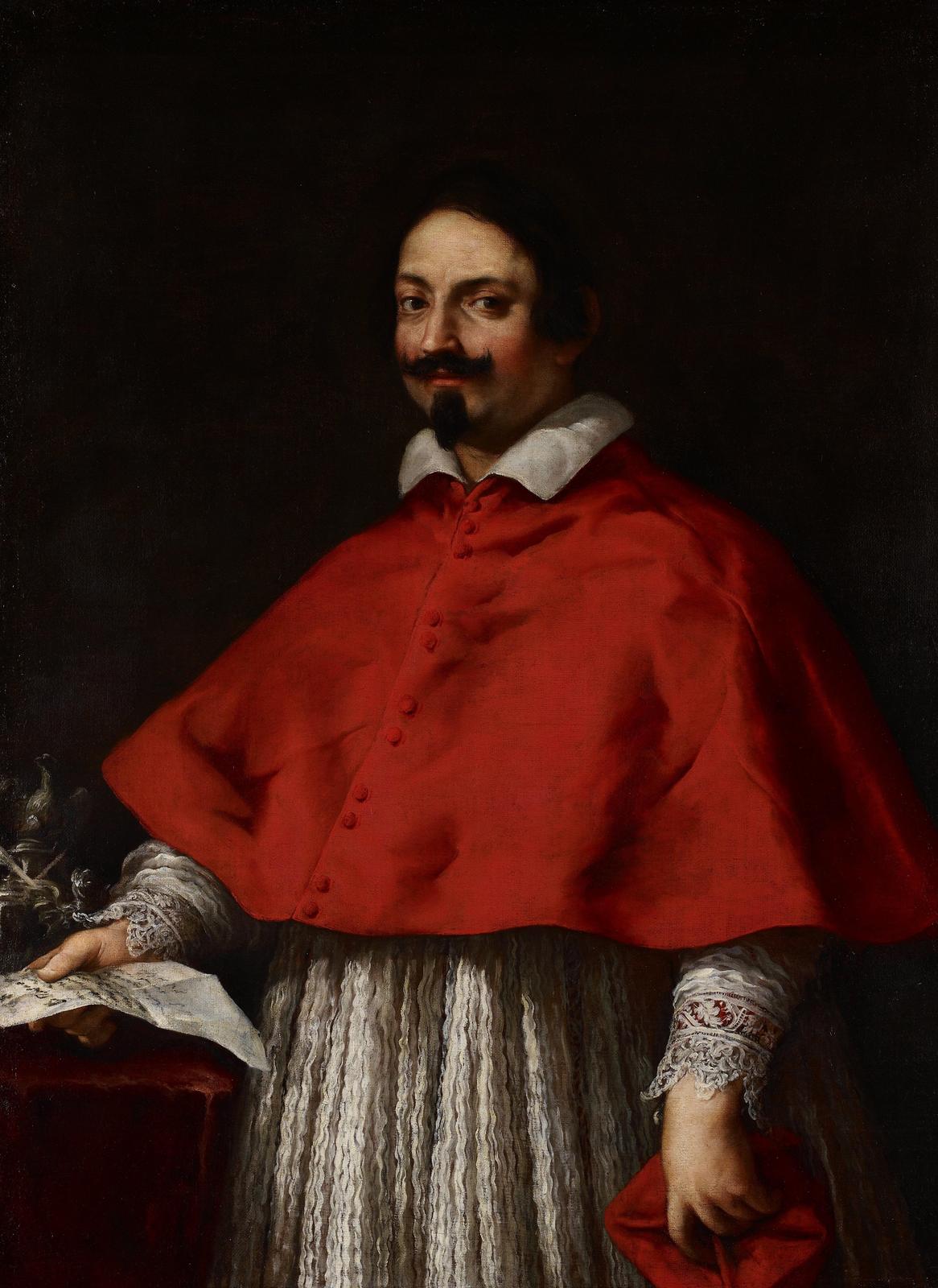 Baroque Cardinal Portrait Red Cape Wall Art