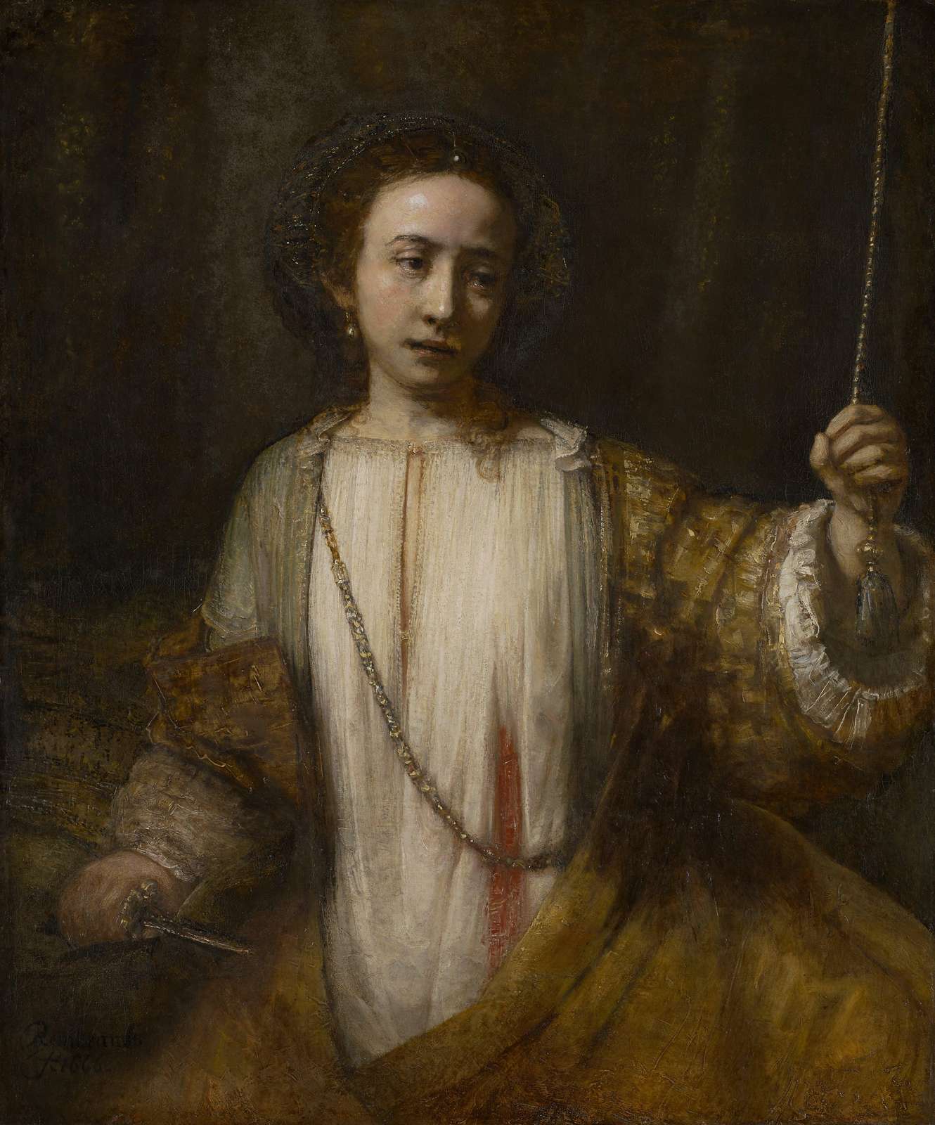 Rembrandt Portrait of a Young Woman Wall Art