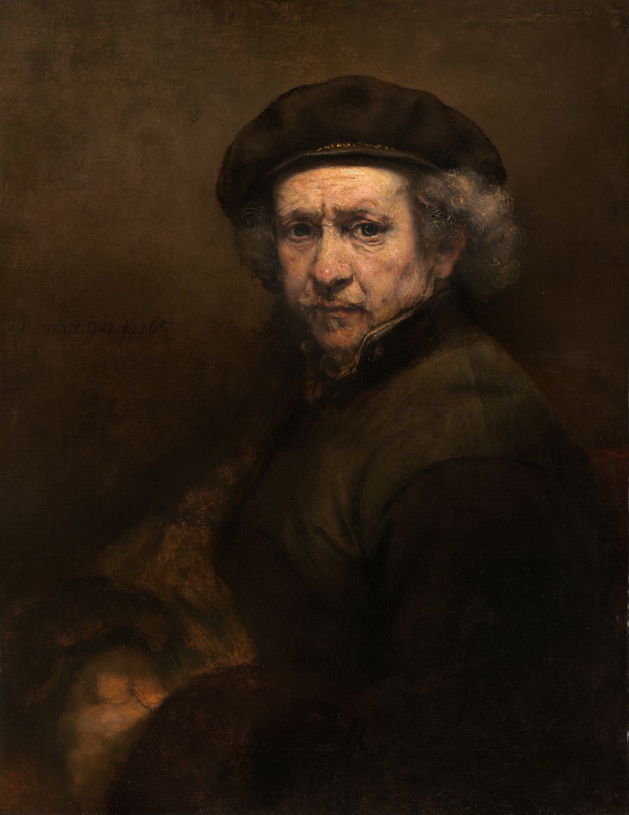 Rembrandt Self-Portrait Dark Academia Wall Art