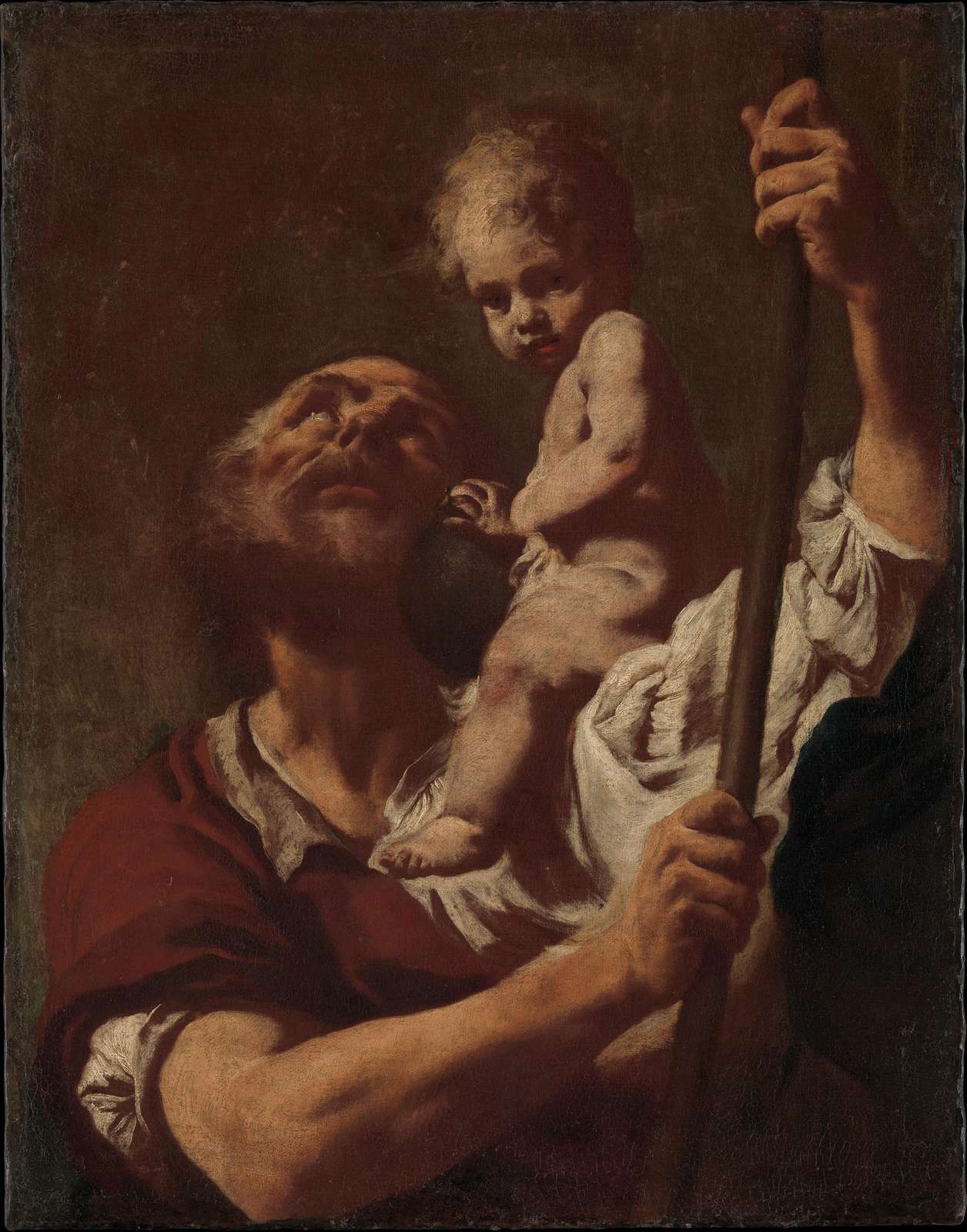 St. Christopher & Child Baroque Wall Art