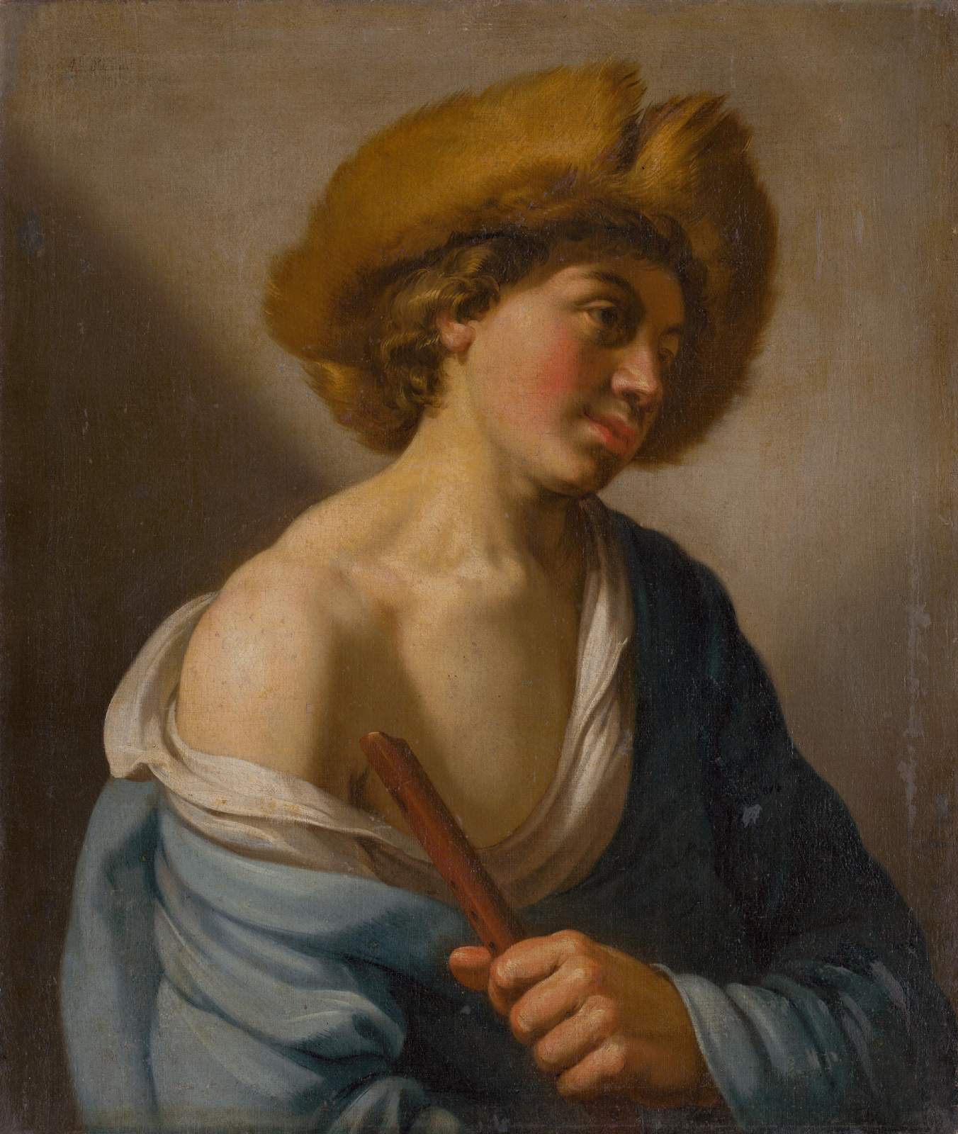 Baroque Youth with Fur Hat Wall Art