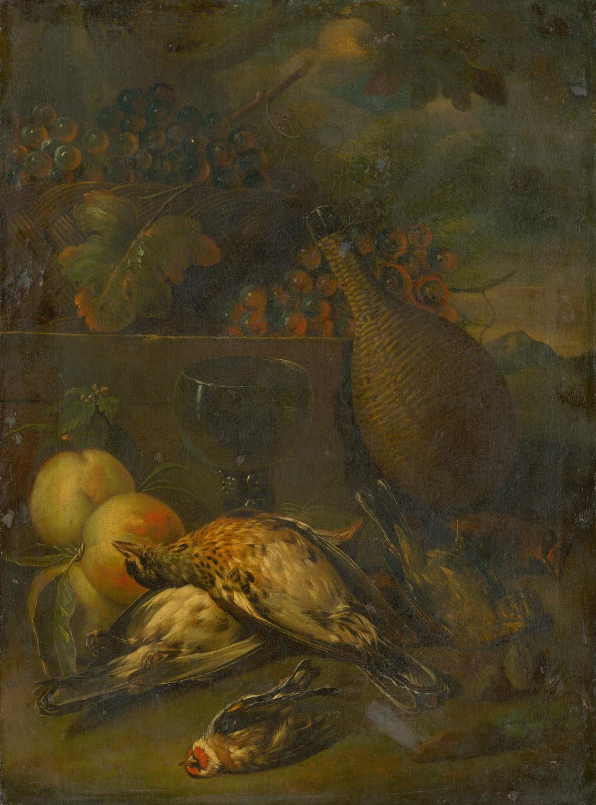 Vintage Still Life Game Birds & Grapes Wall Art