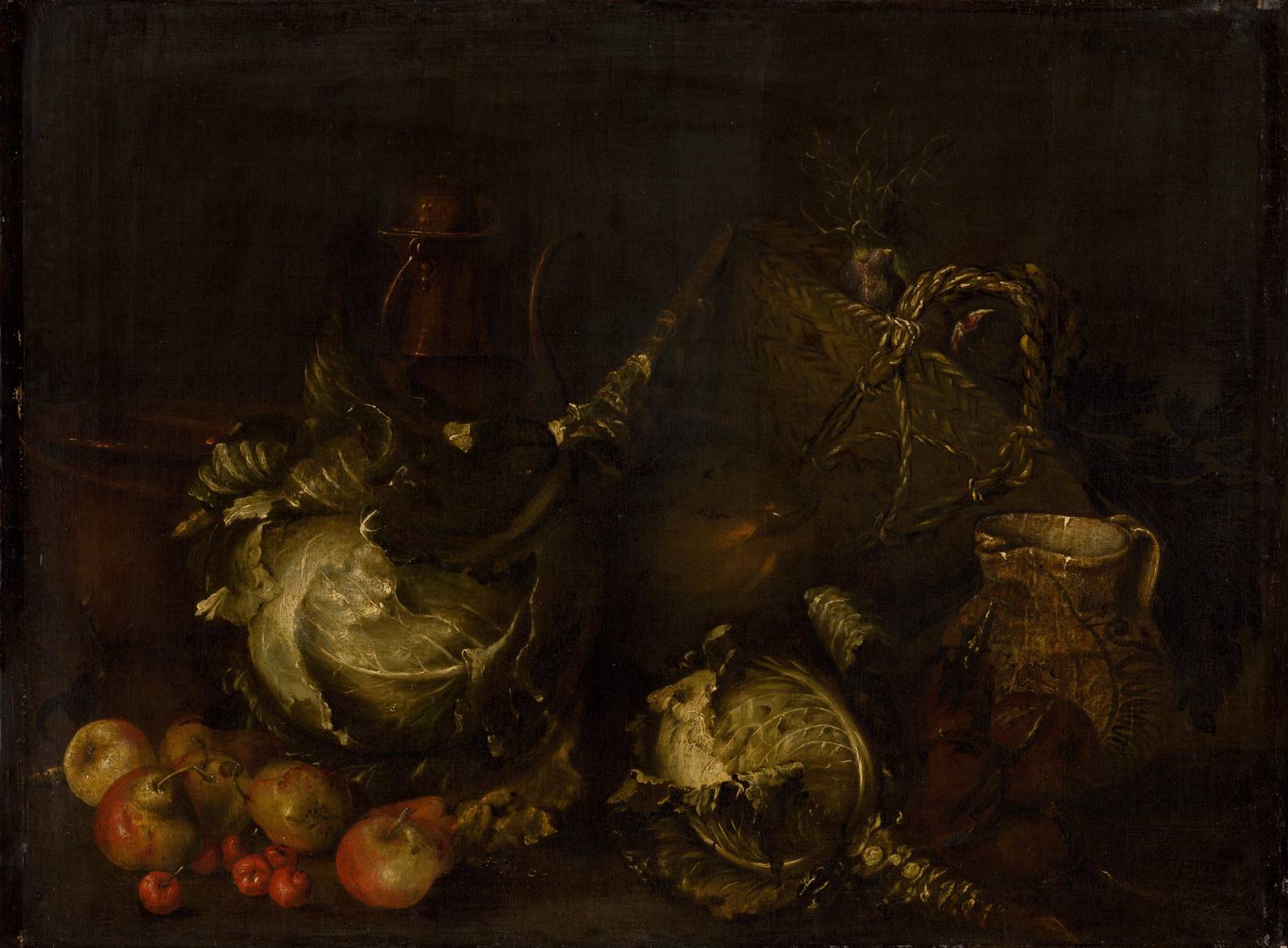 Classic Still Life Cabbage Apples Wall Art