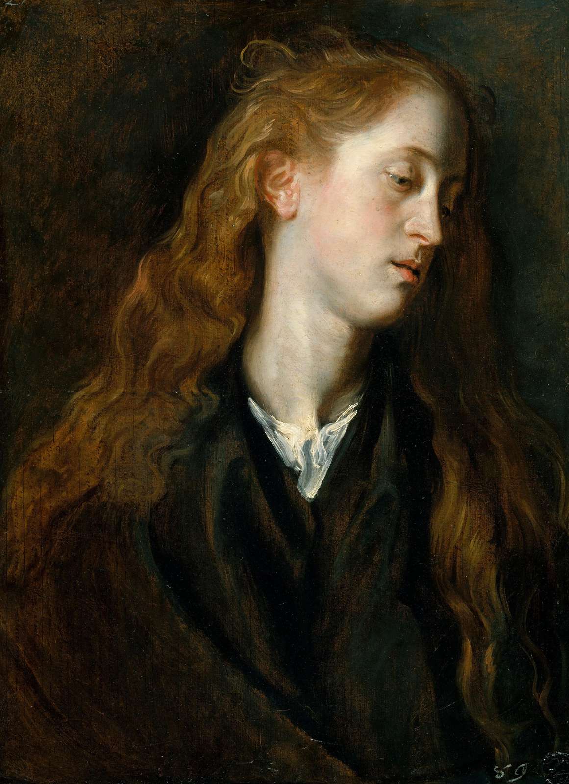 Baroque Portrait of Young Woman Wall Art