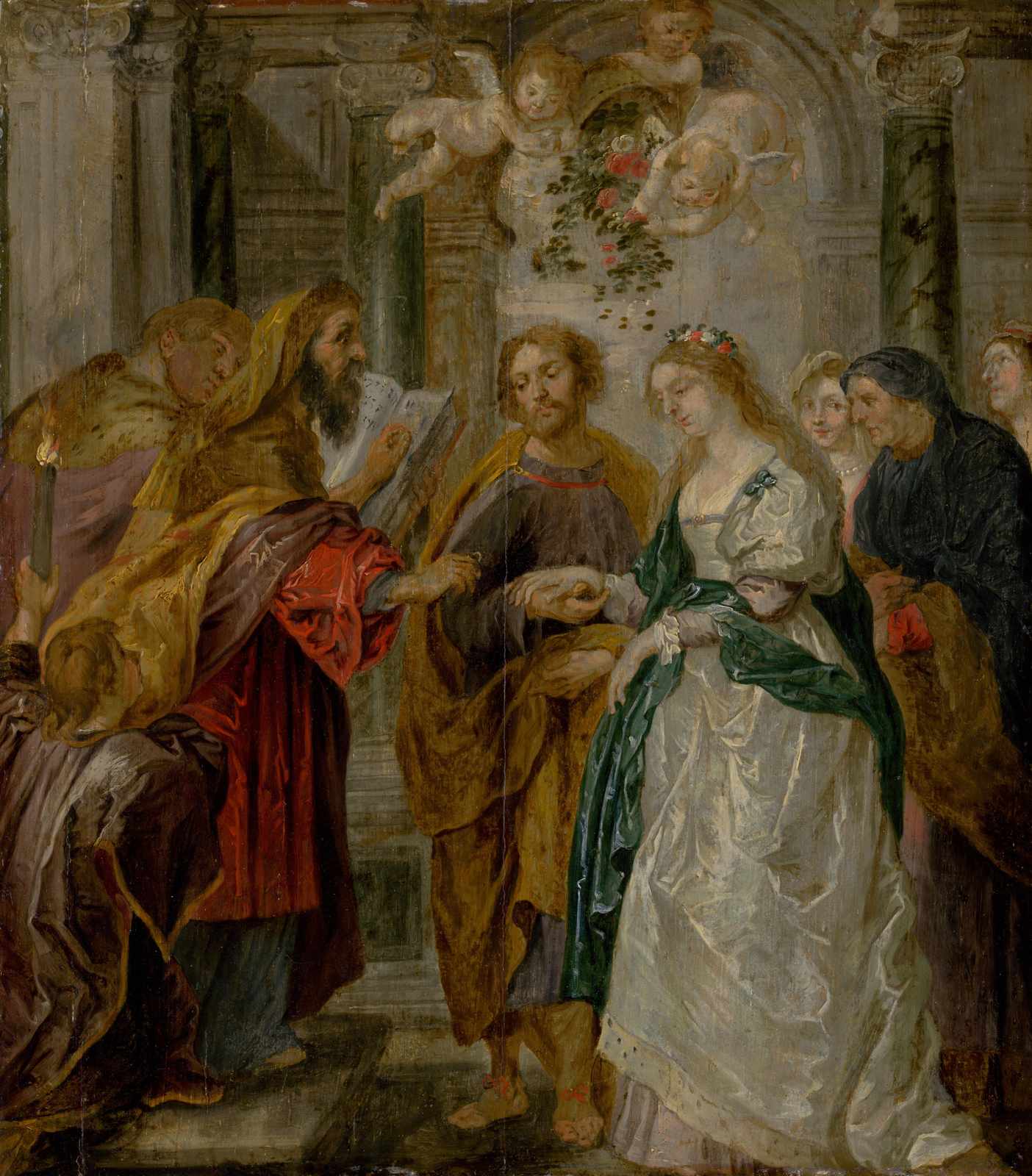 Baroque Wedding Scene Wall Art