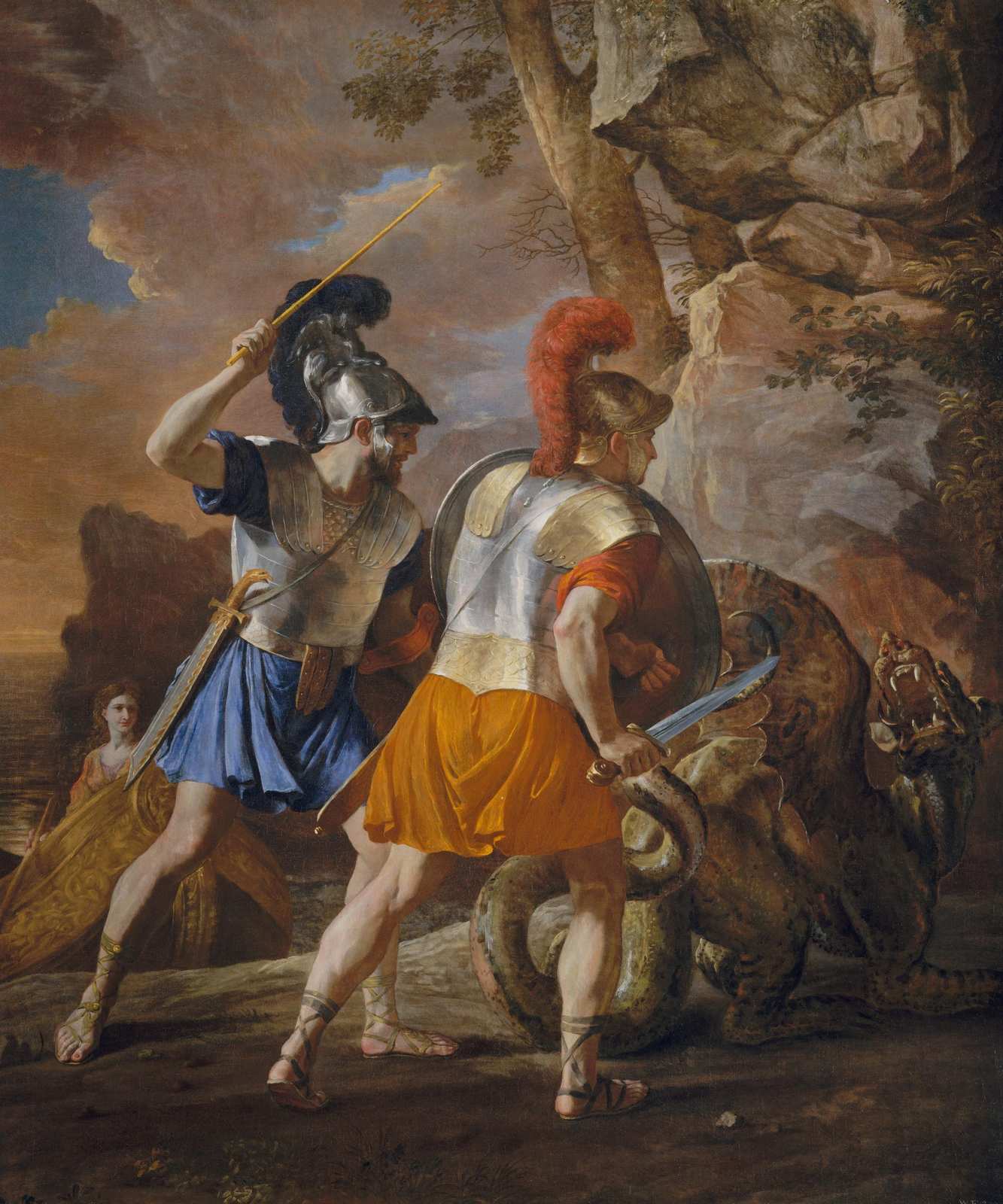 Heroic Battle Mythical Beast Wall Art