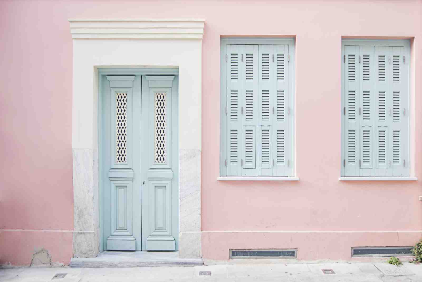 Pastel Doorway & Windows Wall Art